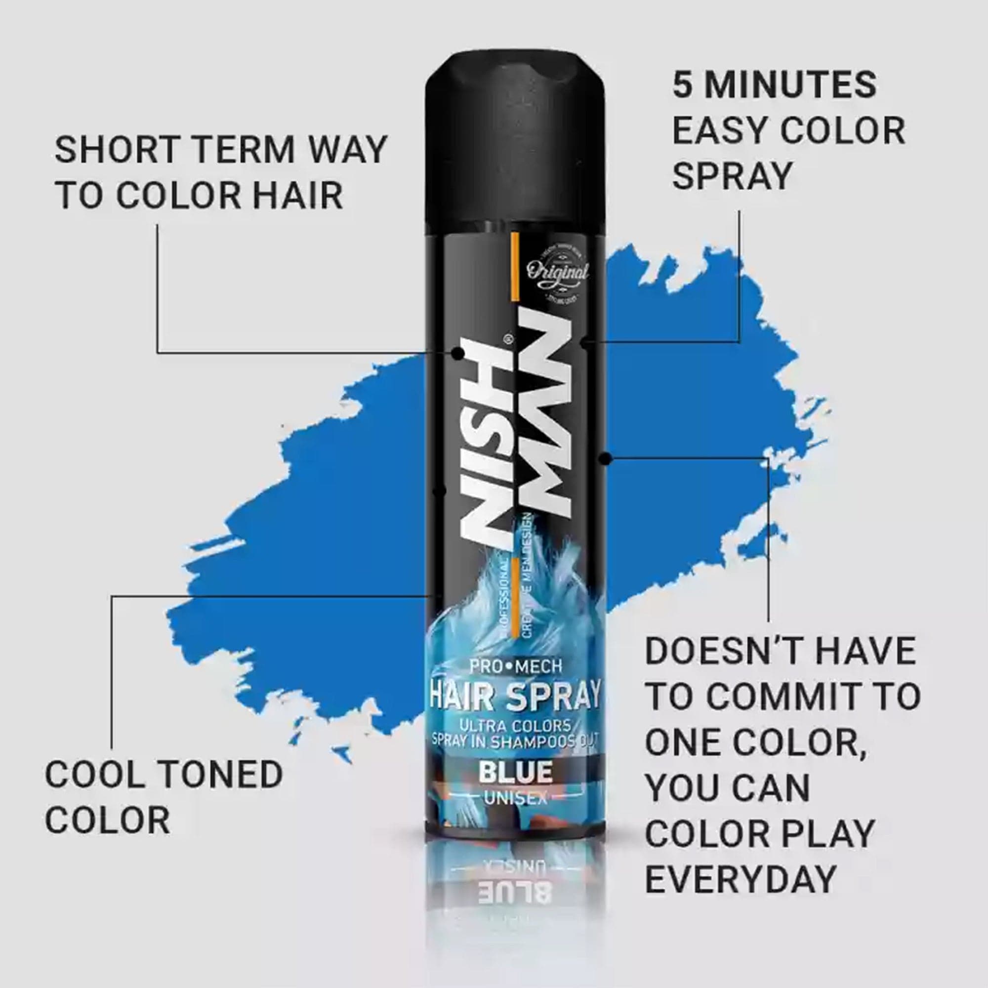 Nishman - Temporary Hair Colour Spray Blue 150ml