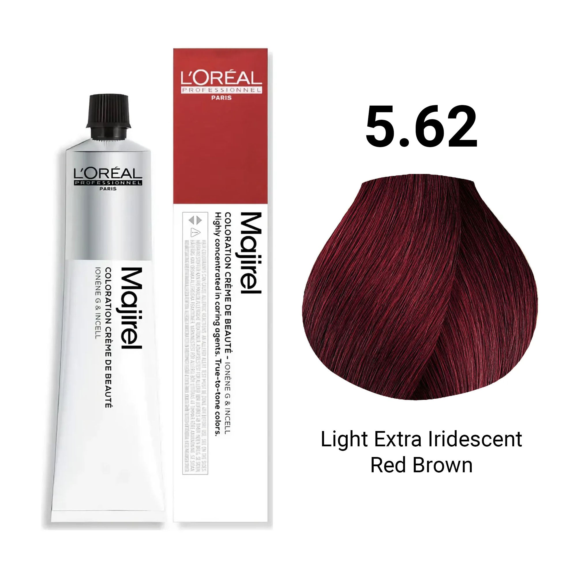 Loreal Professionnel - Majirel Permanent Hair Colour 5.62 Light Extra Iridescent Red Brown 50ml