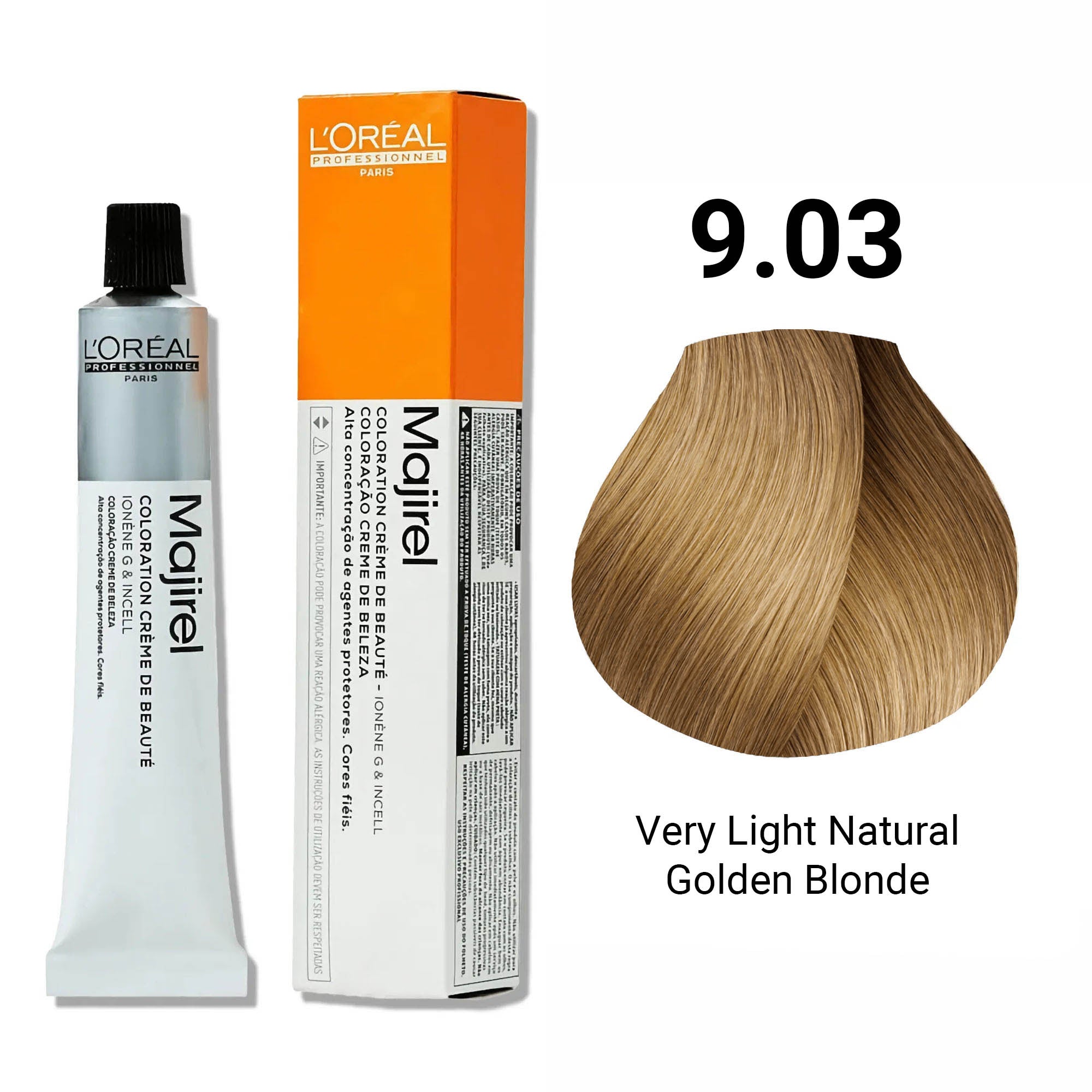 Loreal Professionnel - Majirel Permanent Hair Colour 9.03 Very Light Natural Golden Blonde 50ml