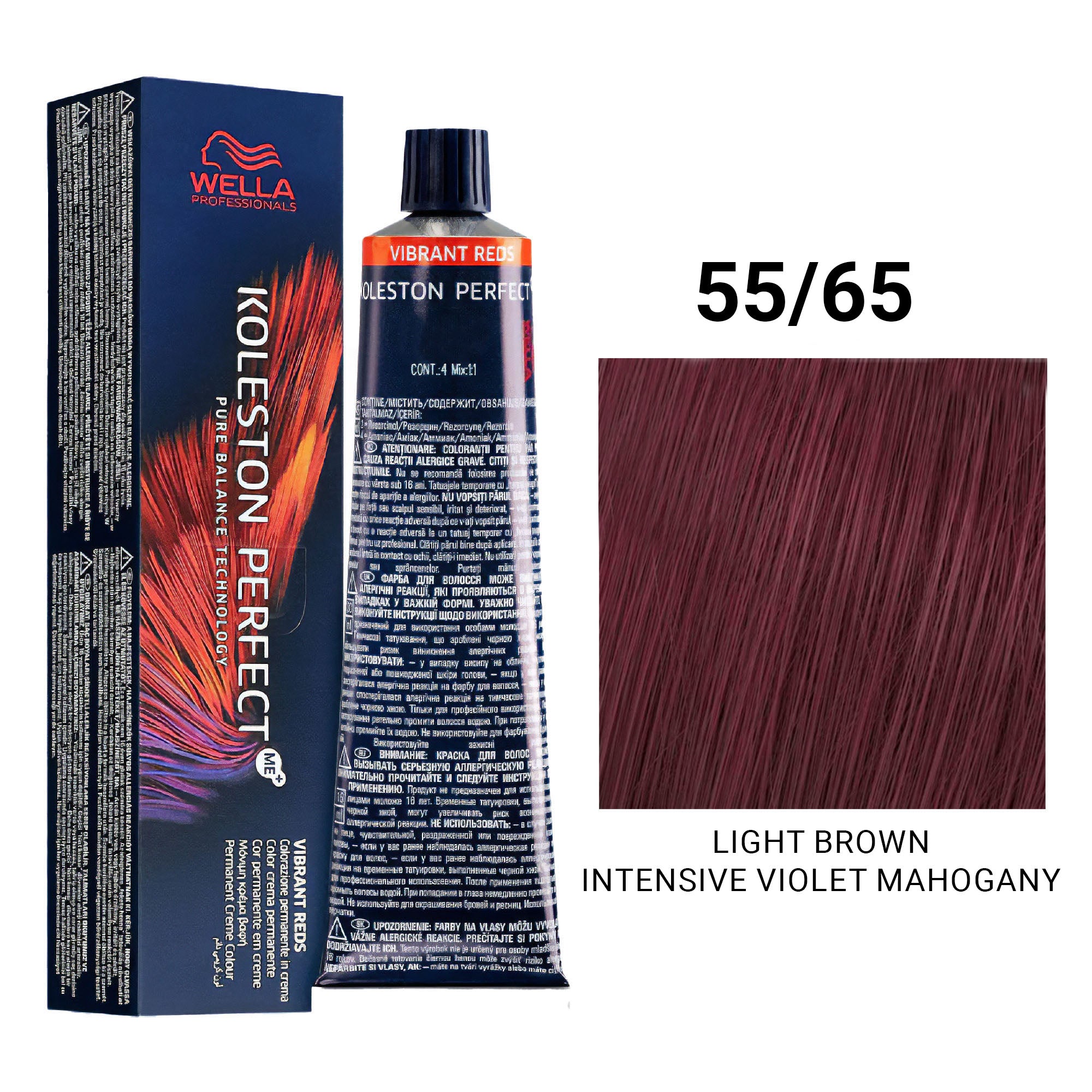 Wella Professionals - Koleston Perfect Me+ 55/65 Light Brown Intensive Violet Mahogany 60ml