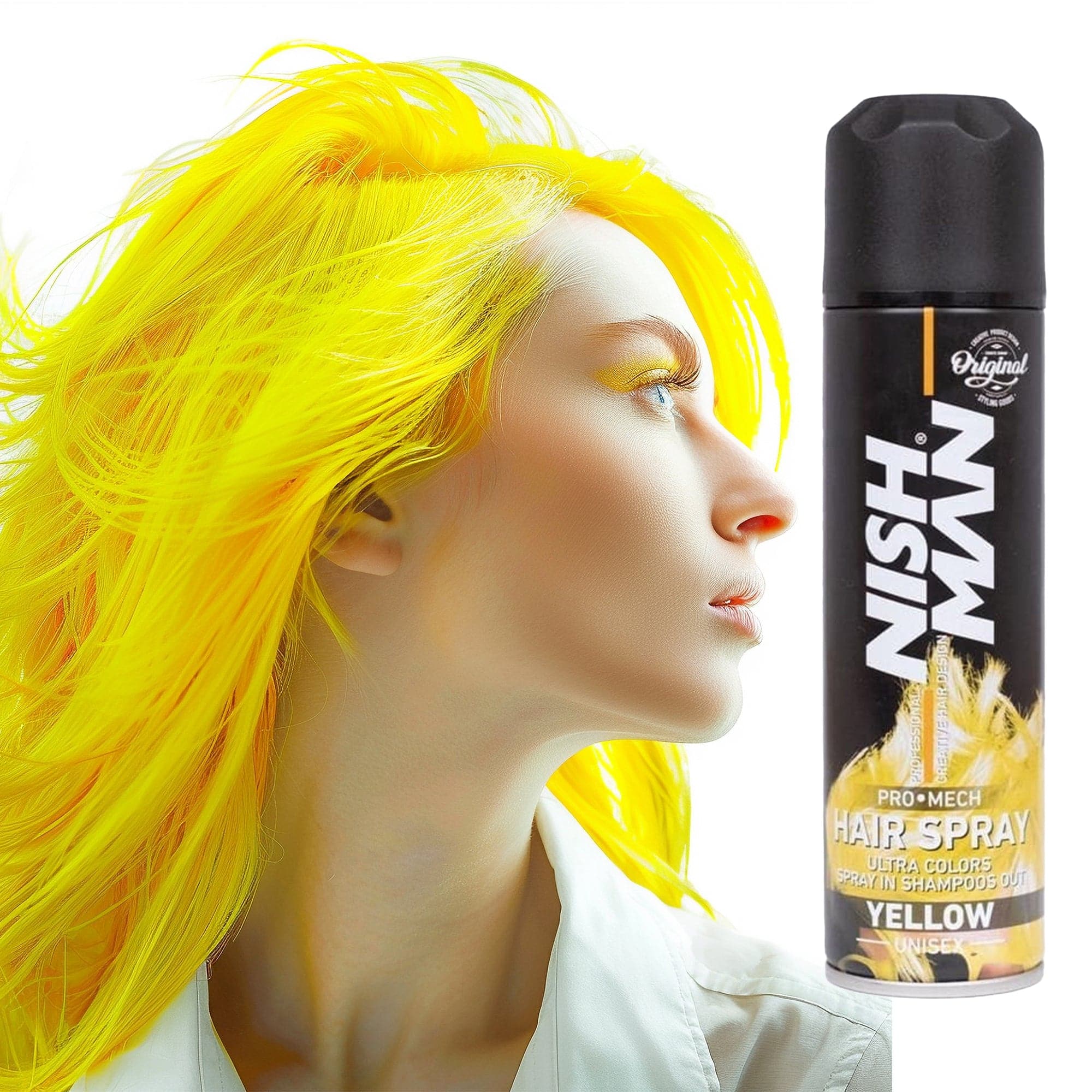 Nishman - Temporary Hair Colour Spray Yellow 150ml
