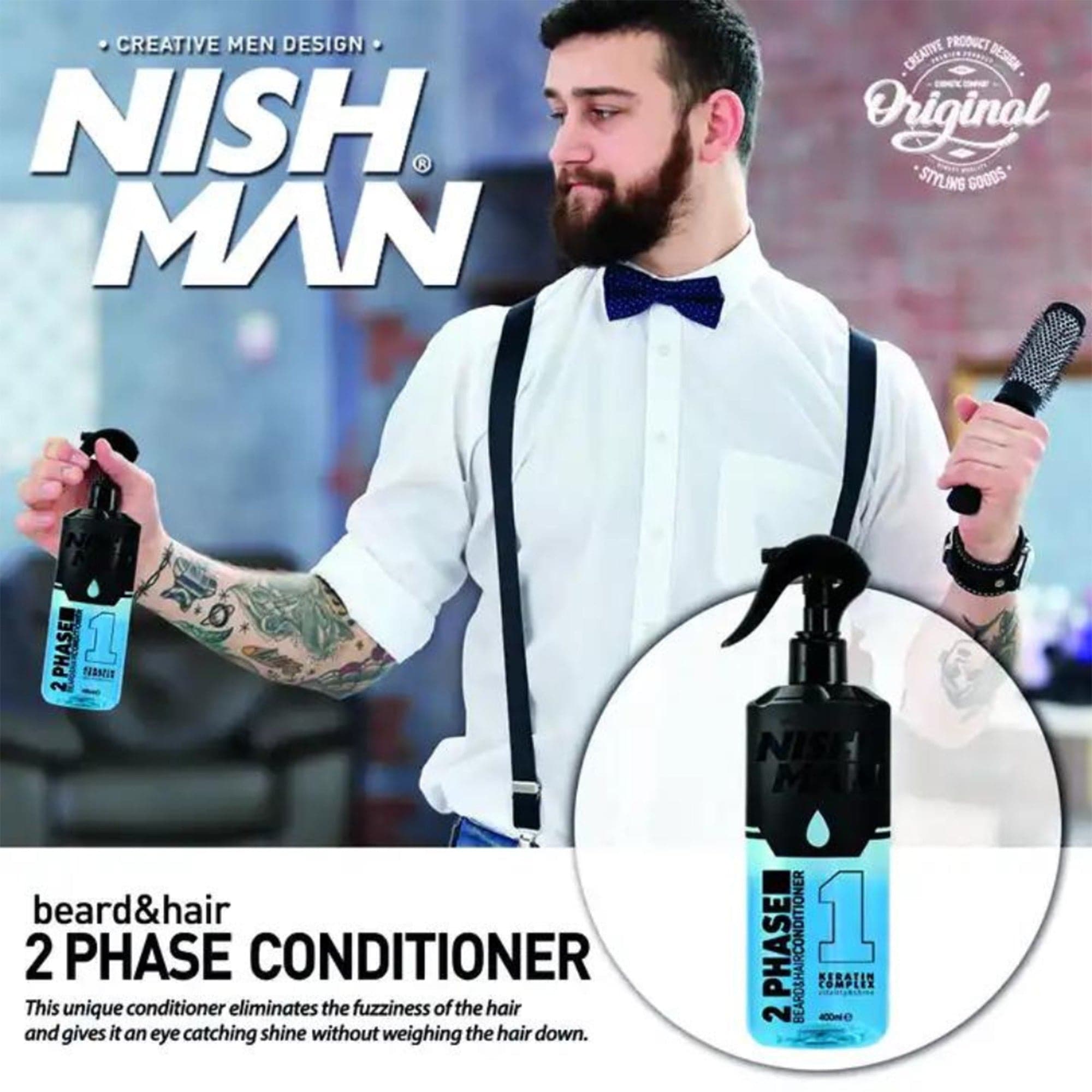 Nishman - Two Phase Beard & Hair Conditioner No.1 Keratin Complex 400ml