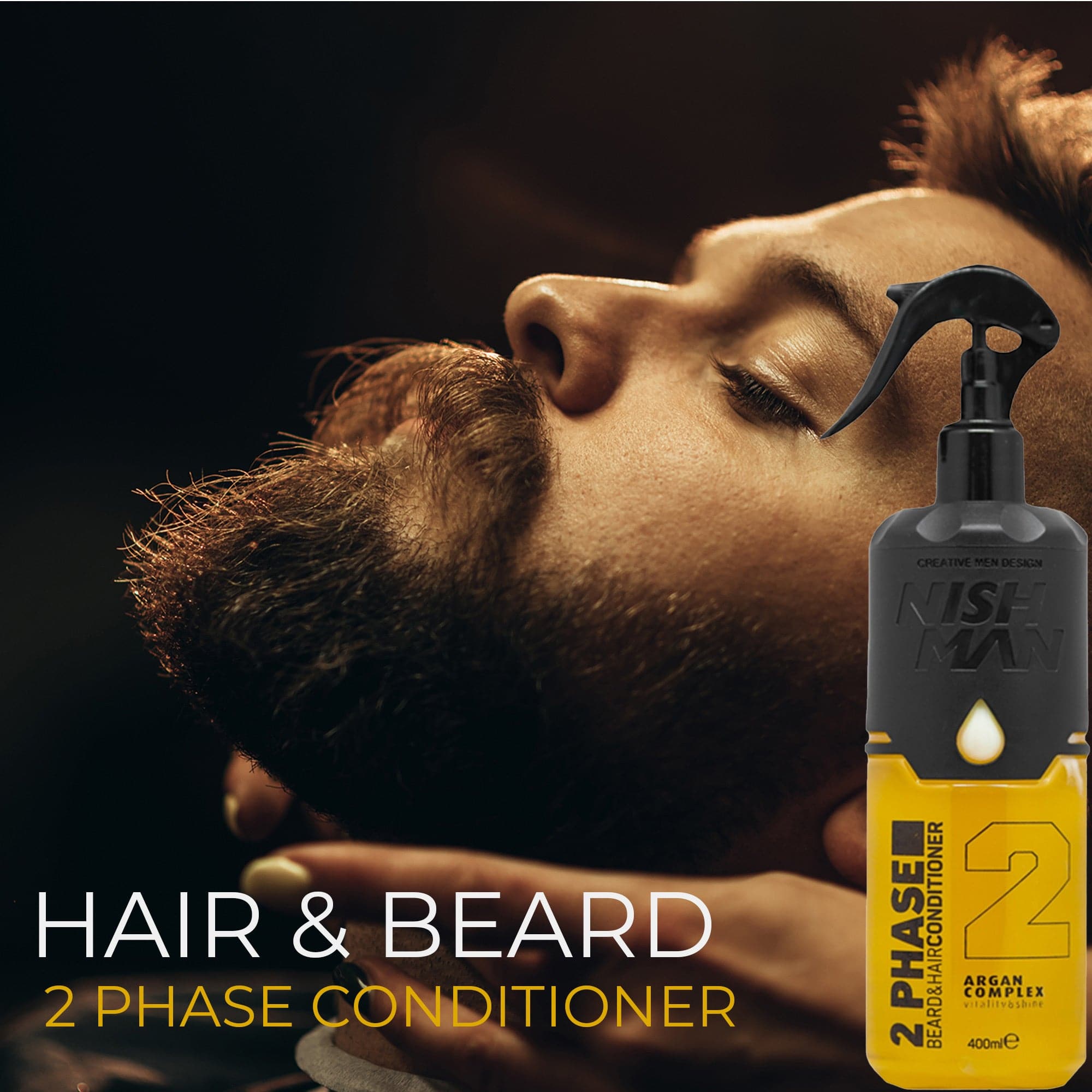 Nishman - Two Phase Beard & Hair Conditioner No.2 Argan Complex 400ml