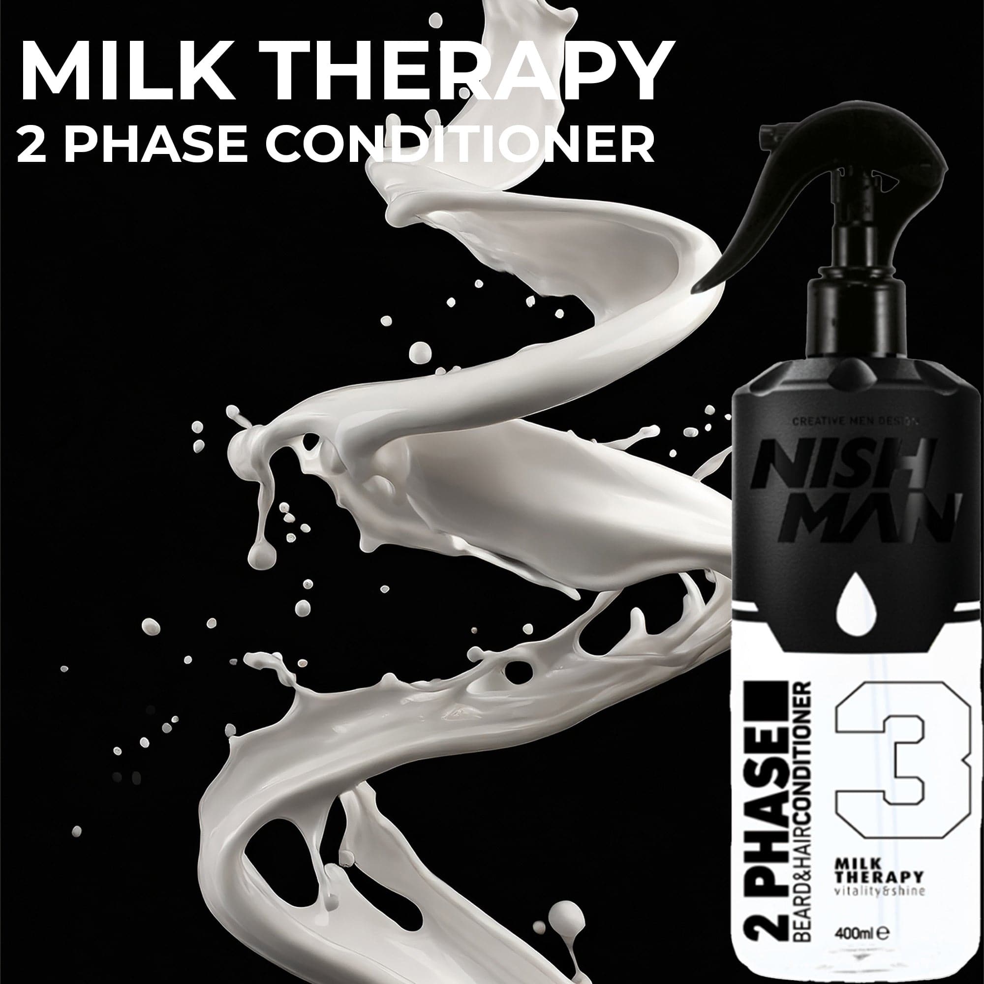 Nishman - Two Phase Beard & Hair Conditioner No.3 Milk Therapy 400ml