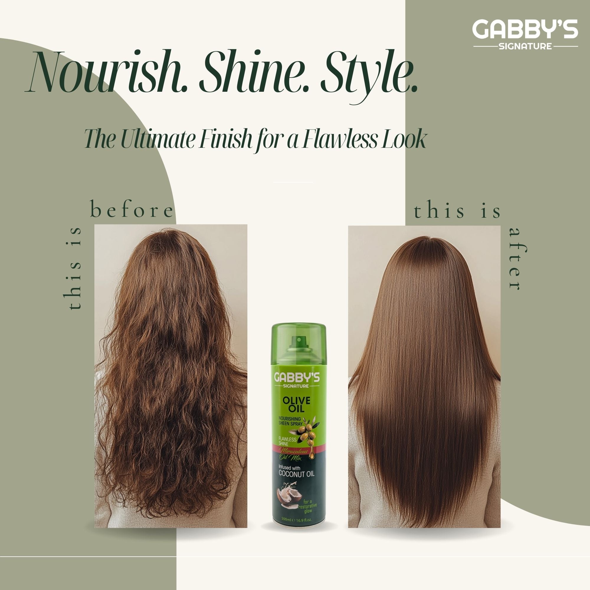 Gabby's Signature - Olive Oil Nourishing Sheen Hair Spray 500ml