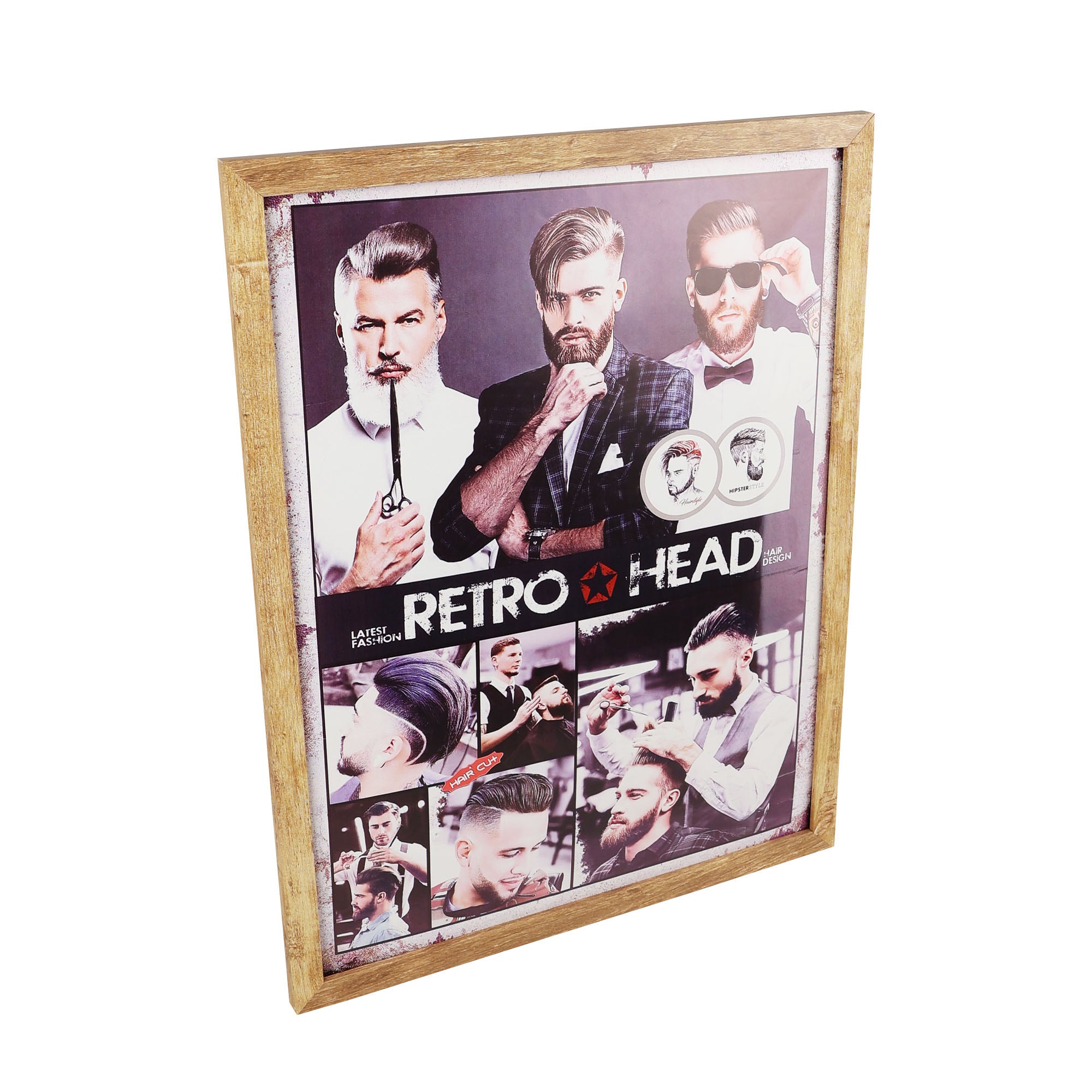 Eson - Barbershop Wall Art Haircut Style Framed Poster