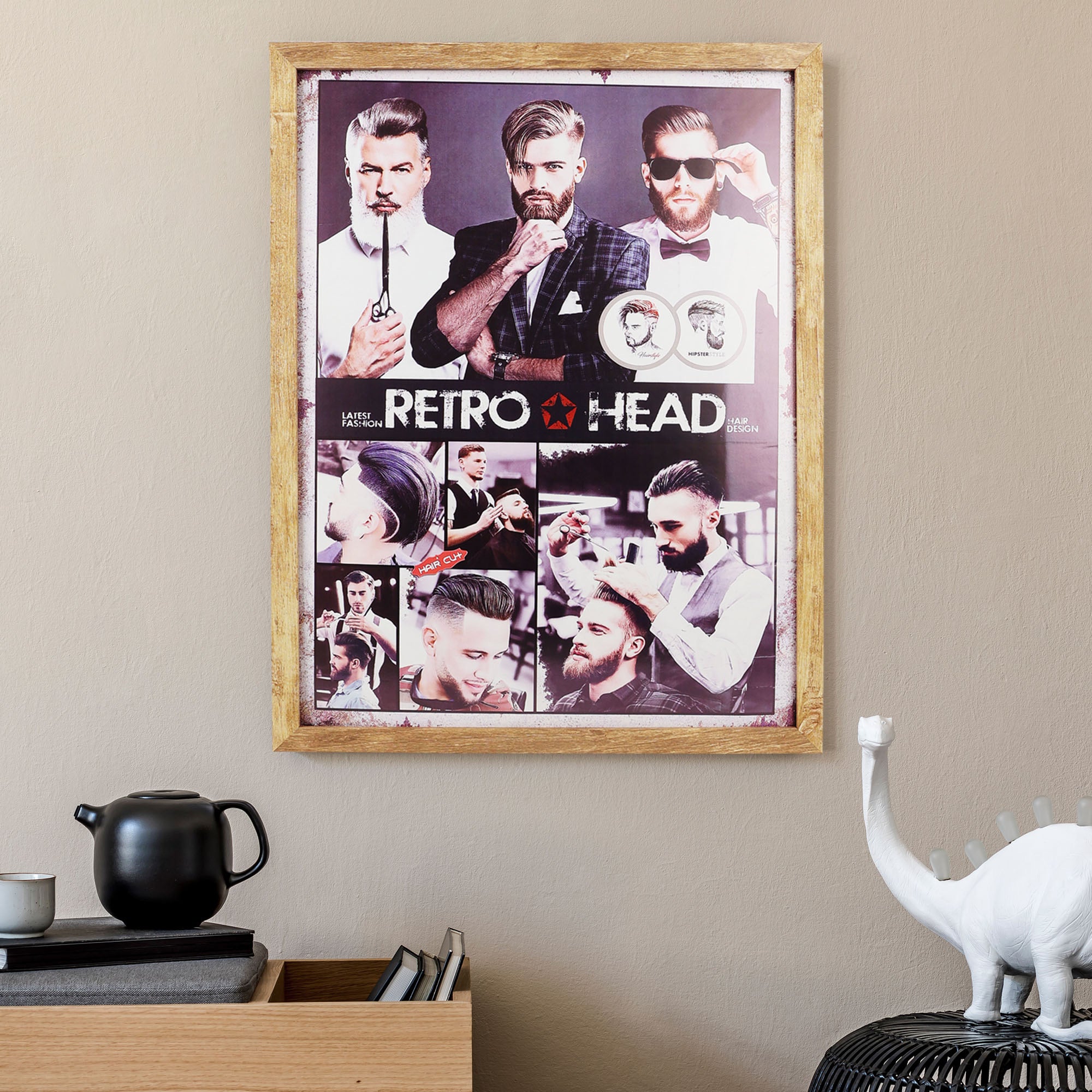 Eson - Barbershop Wall Art Haircut Style Framed Poster