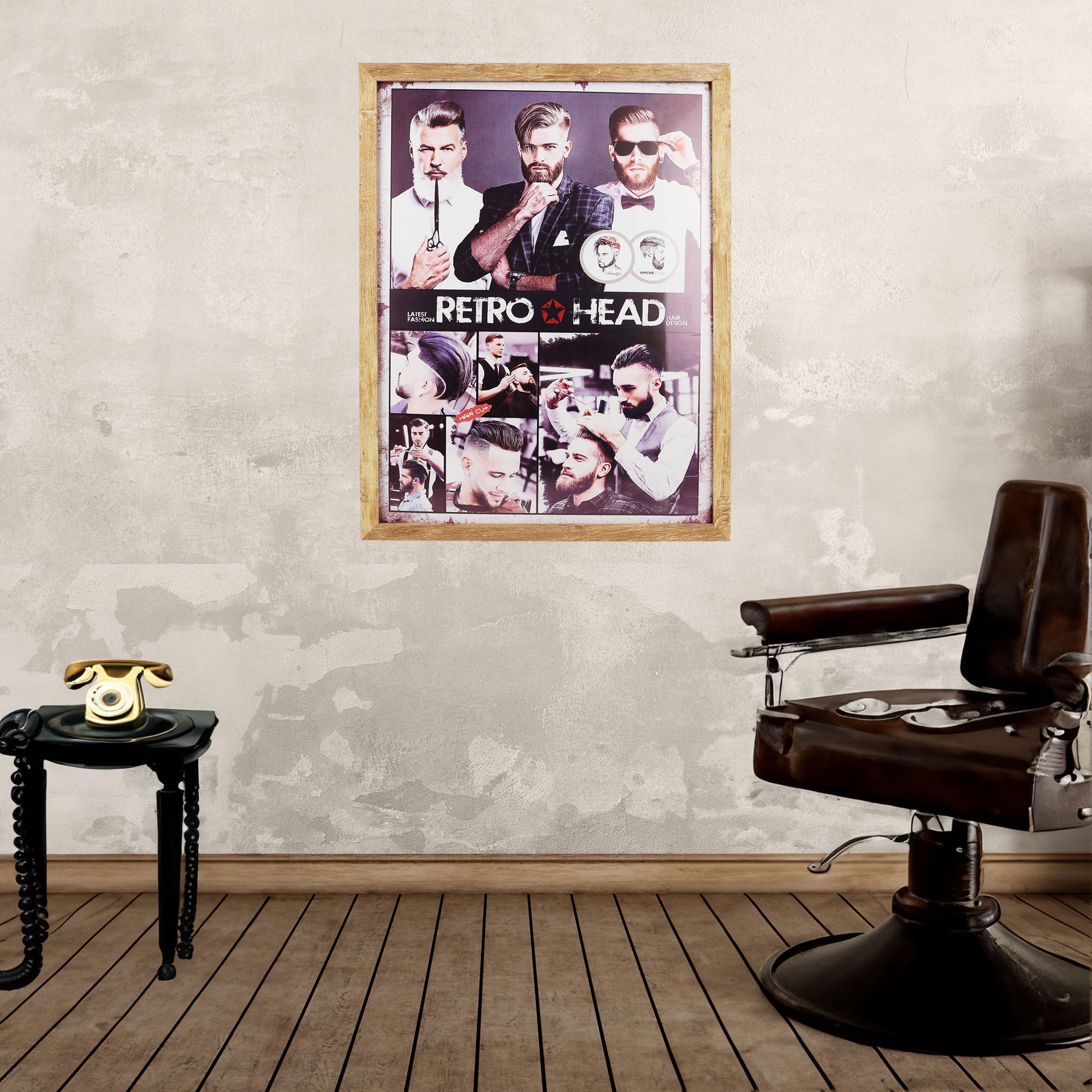 Eson - Barbershop Wall Art Haircut Style Framed Poster