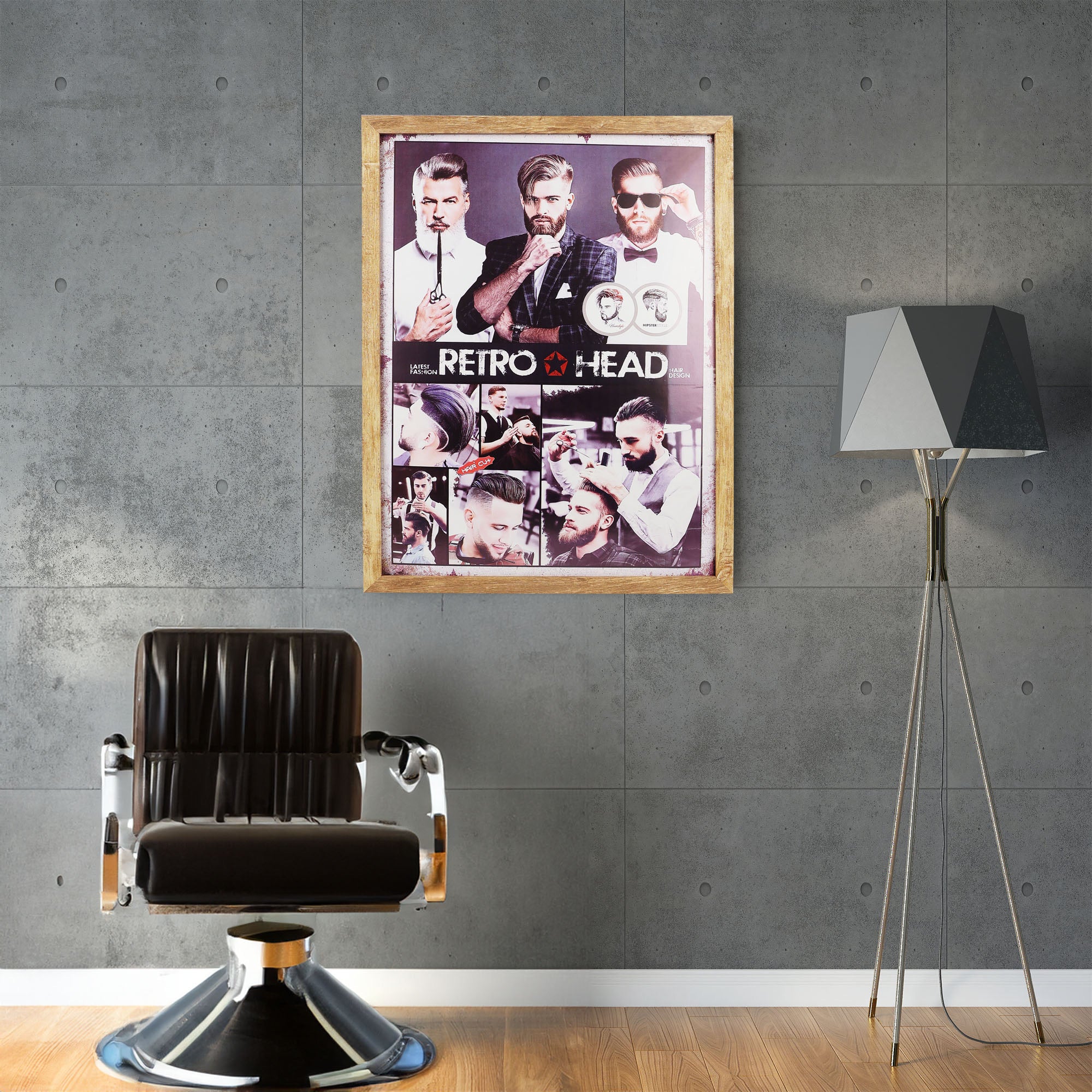 Eson - Barbershop Wall Art Haircut Style Framed Poster