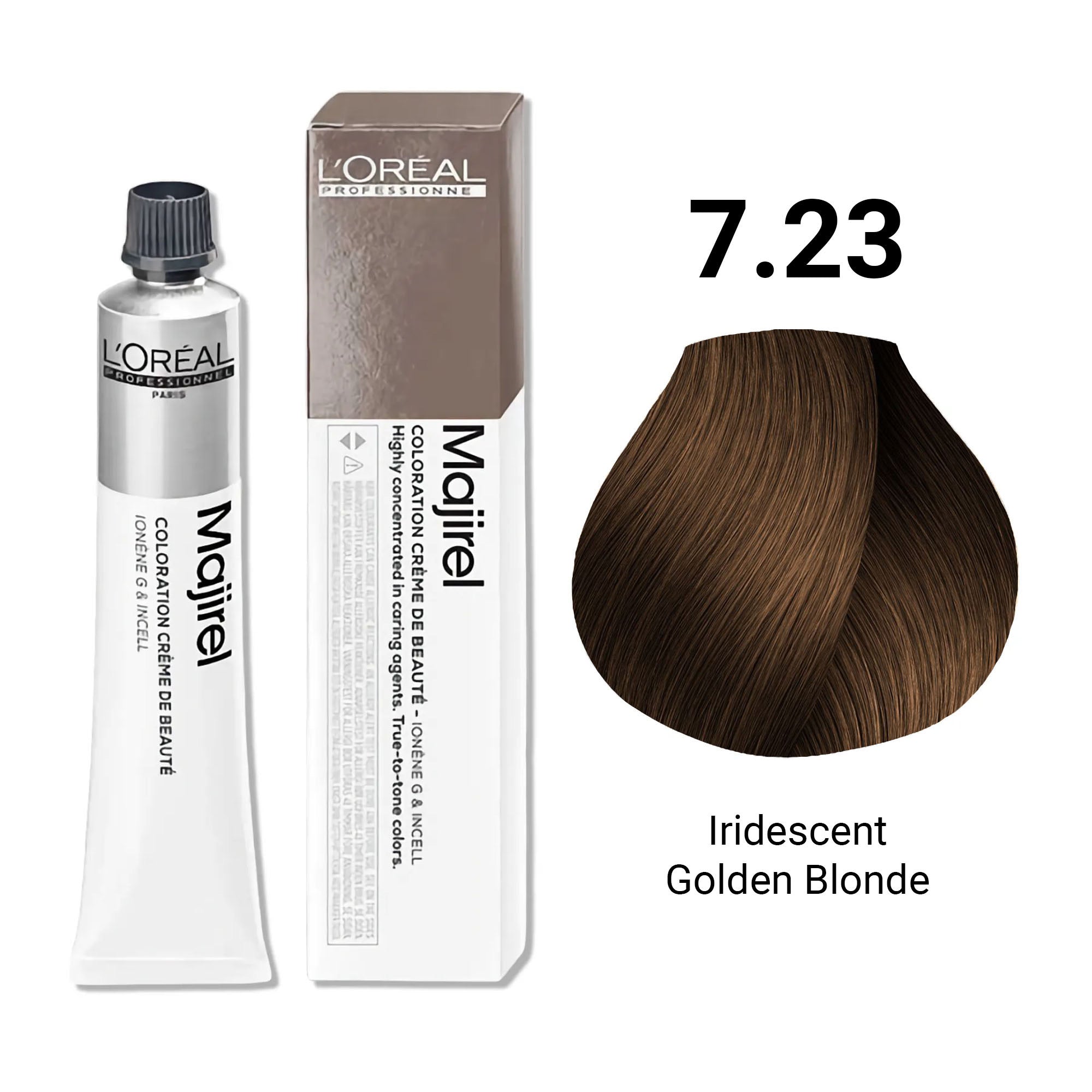 Loreal Professionnel - Majirel Permanent Hair Colour 7.23 Iridescent Golden Blonde 50ml