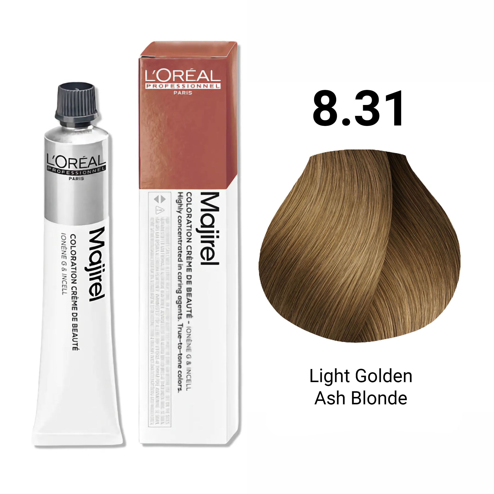 Loreal Professionnel - Majirel Permanent Hair Colour 8.31 Light Golden Ash Blonde 50ml