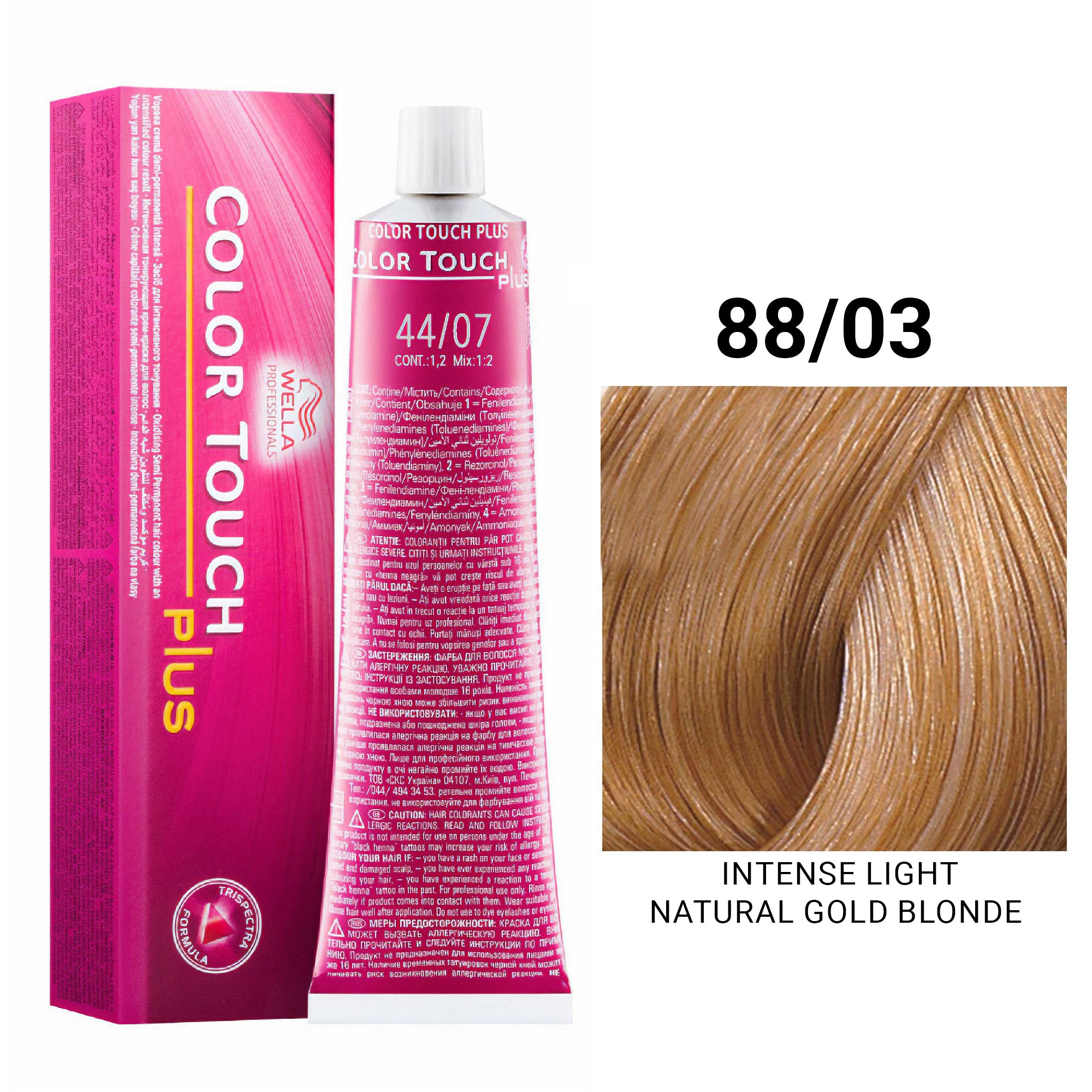 Wella Professionals - Color Touch Plus 88/03 Intense Light Natural Gold Blonde 60ml