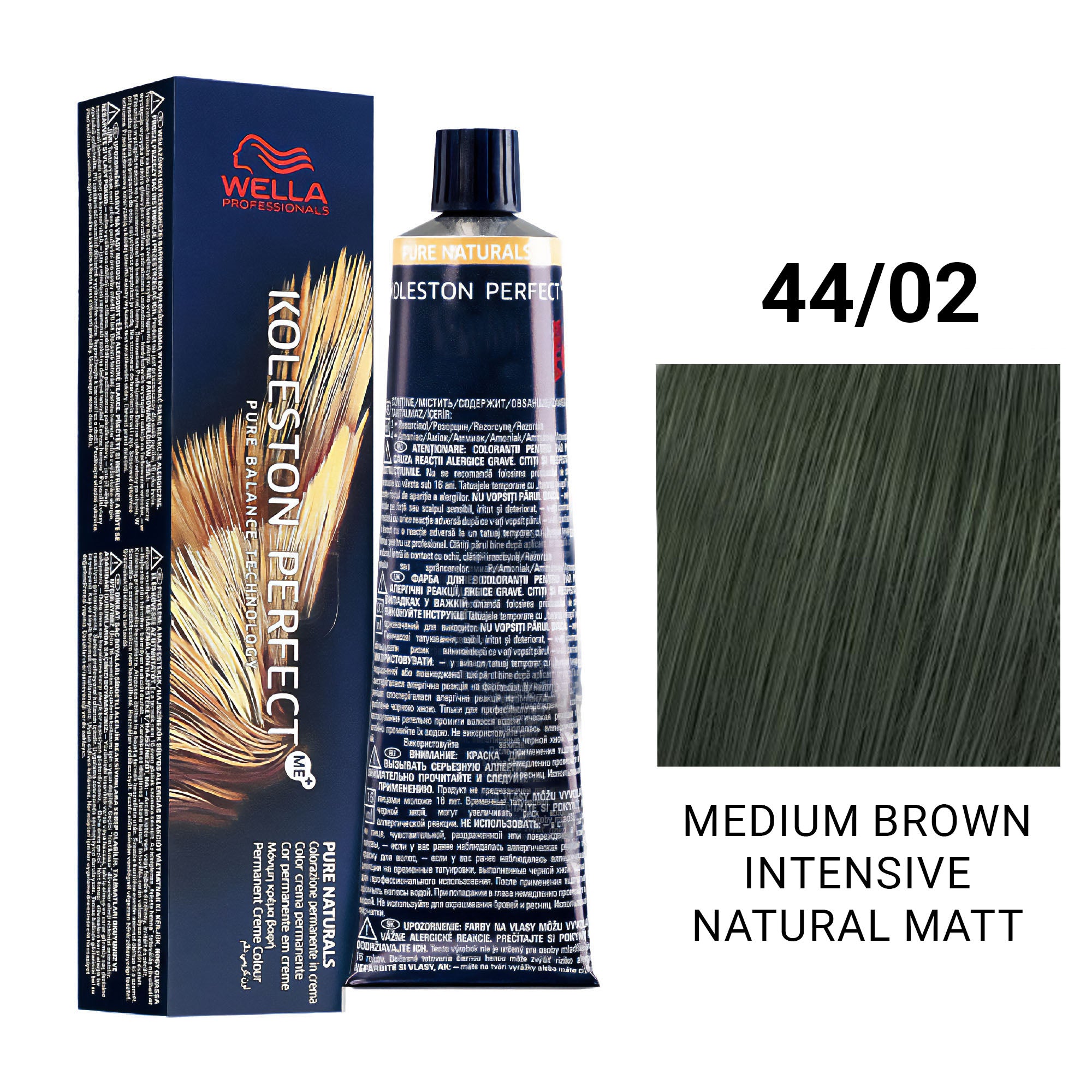 Wella Professionals - Koleston Perfect ME+ 44/02 Medium Brown Intensive Natural Matt 60ml