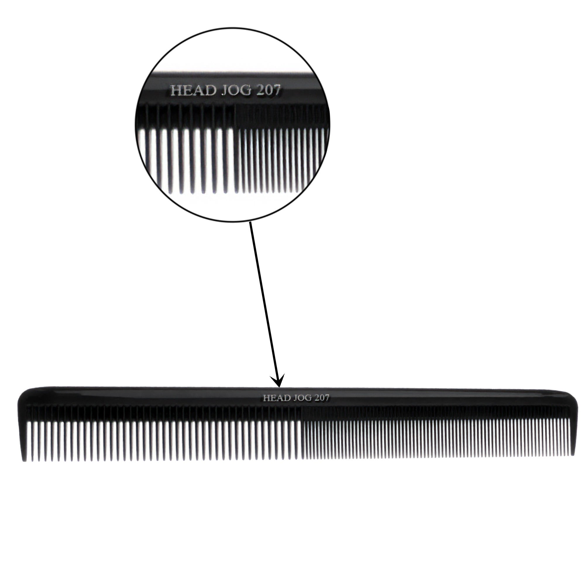 Head Jog - 207 Cutting Comb Black 21.5cm