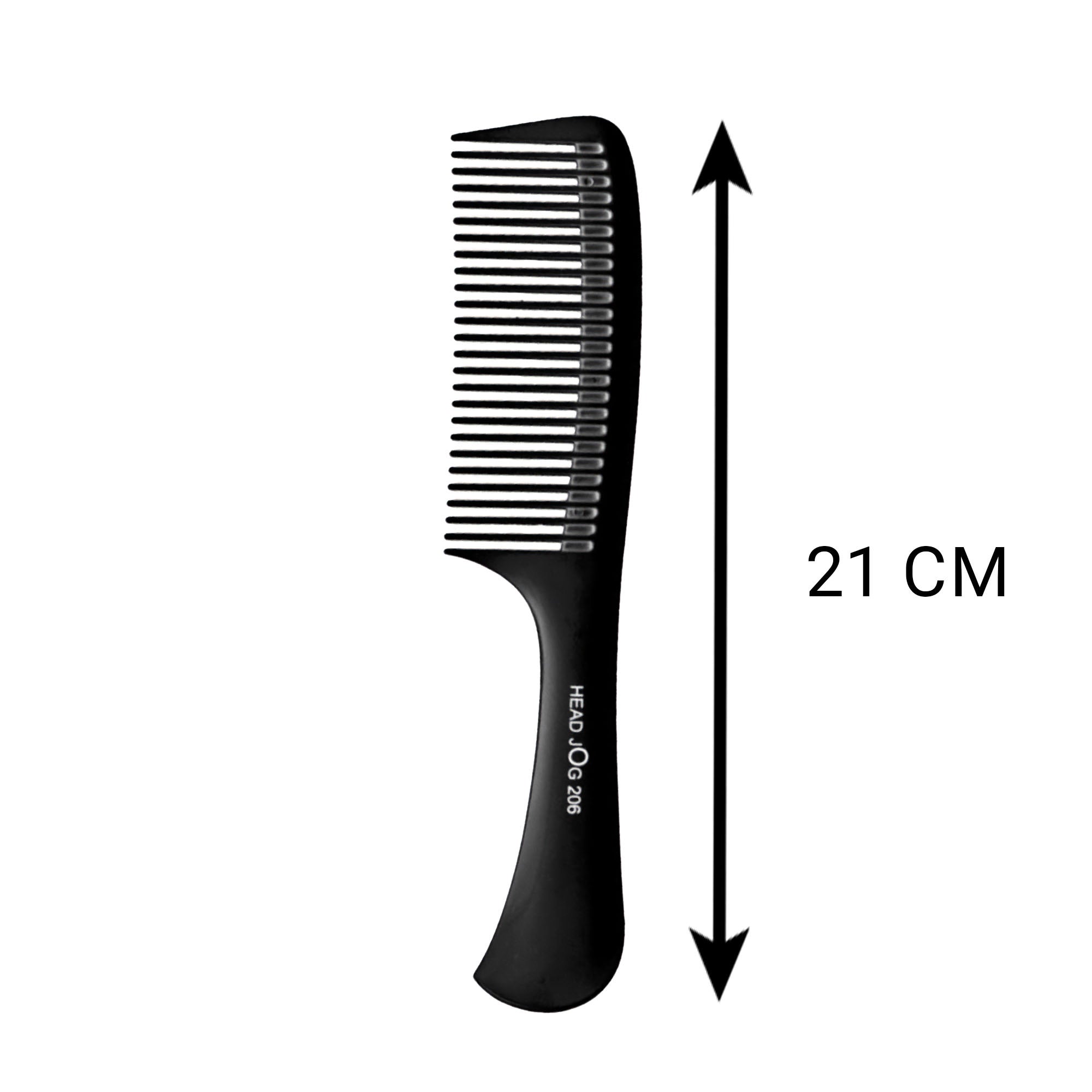 Head Jog - 206 Detangler Comb Black 21cm