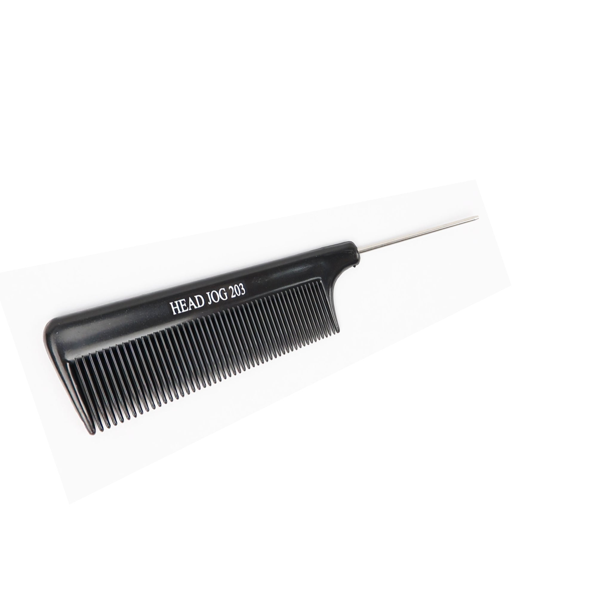 Head Jog - 203 Pin Tail Comb Black 21cm