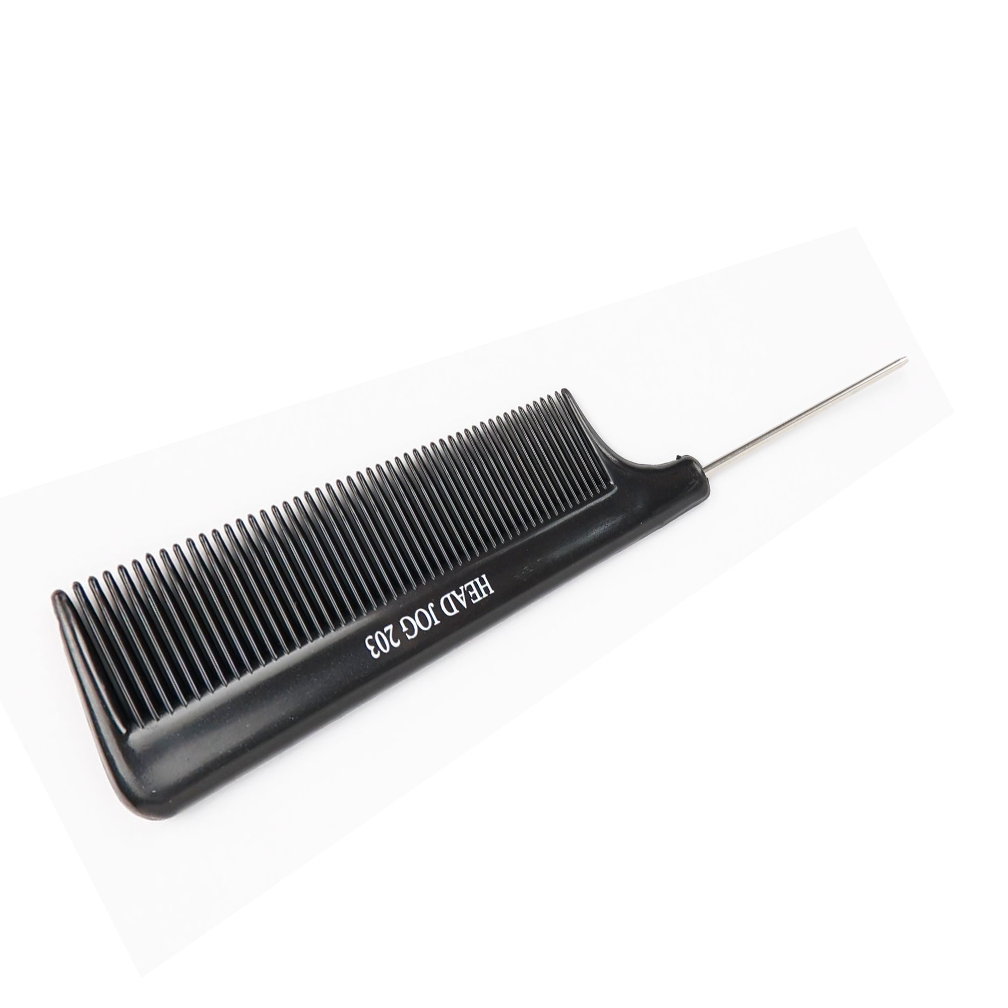 Head Jog - 203 Pin Tail Comb Black 21cm