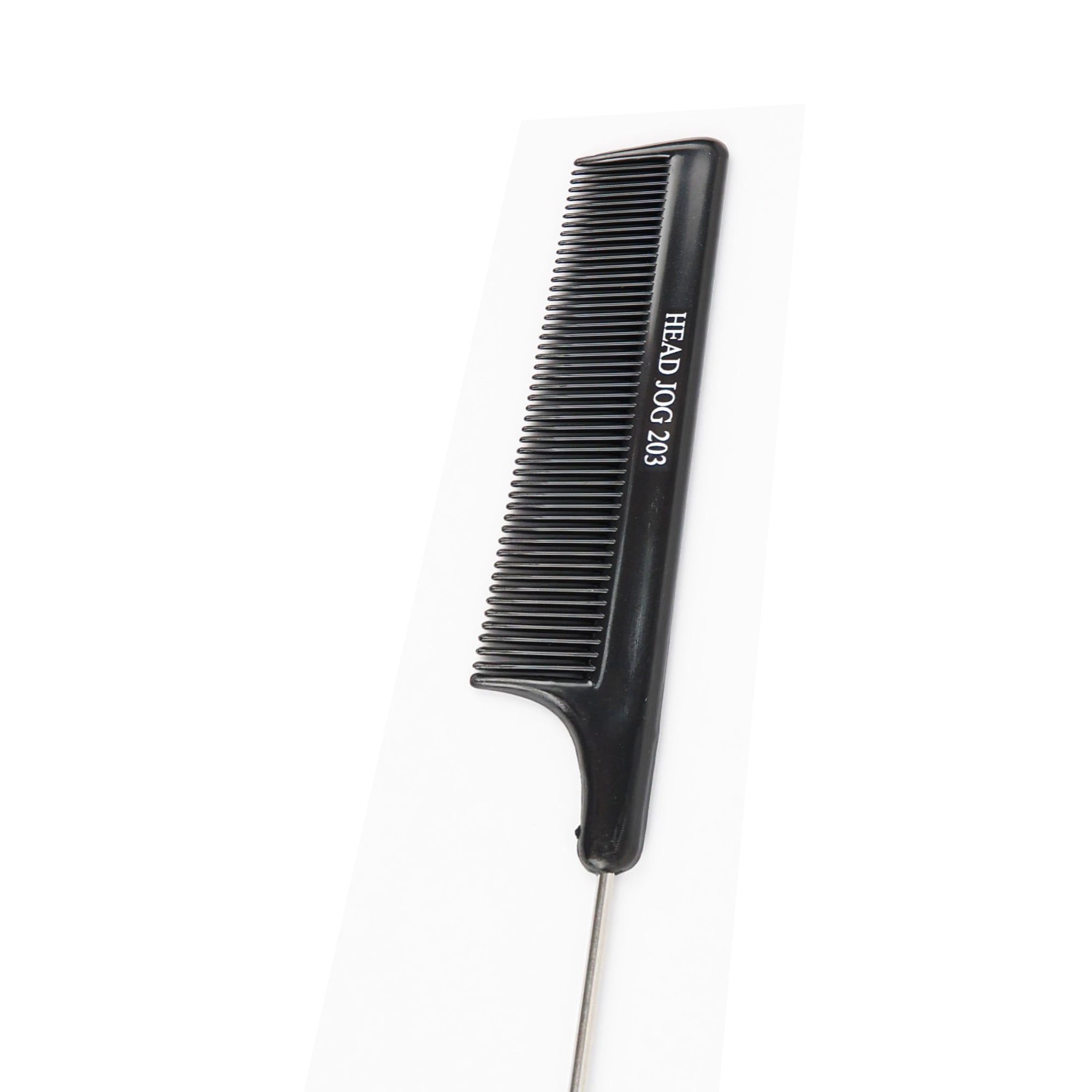 Head Jog - 203 Pin Tail Comb Black 21cm