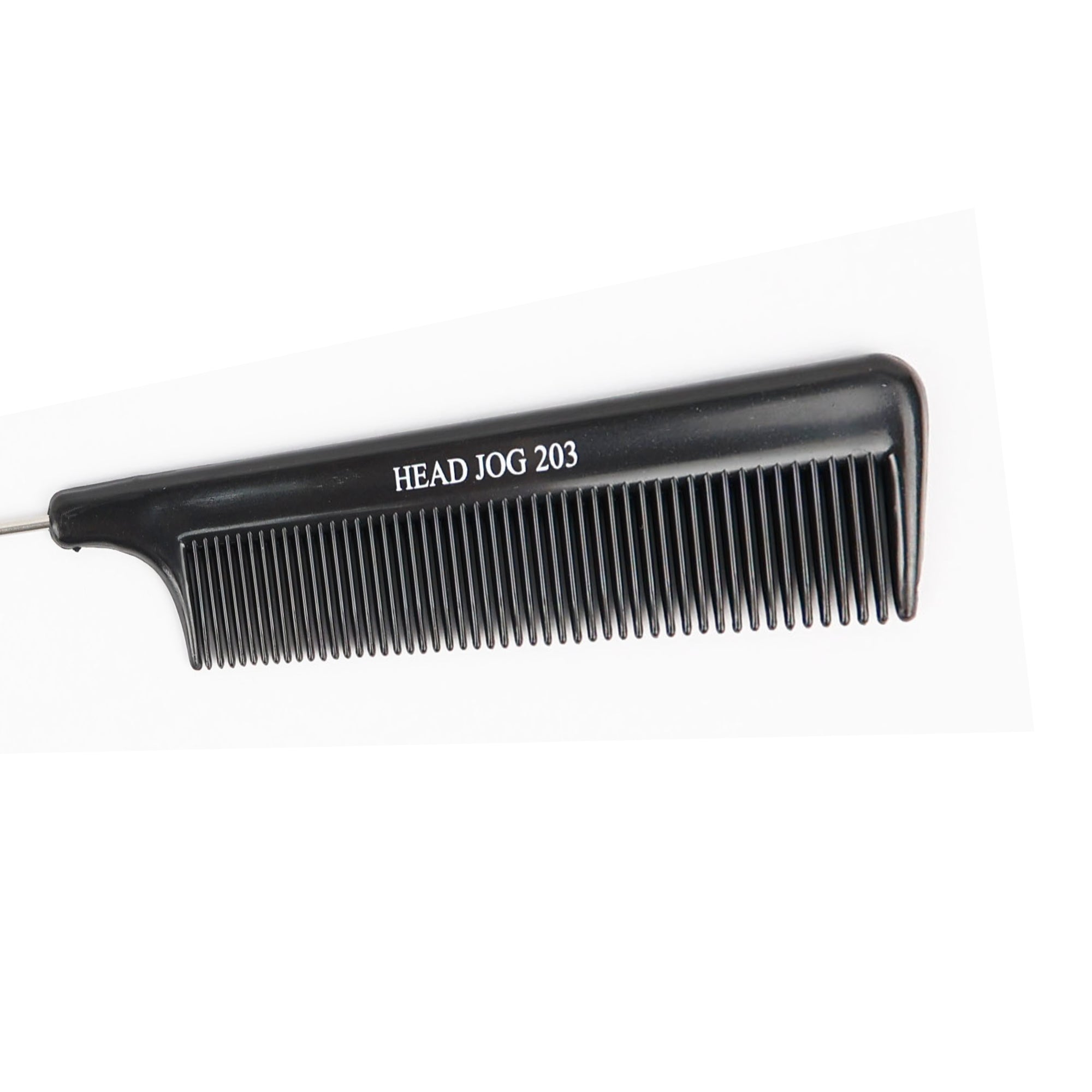 Head Jog - 203 Pin Tail Comb Black 21cm