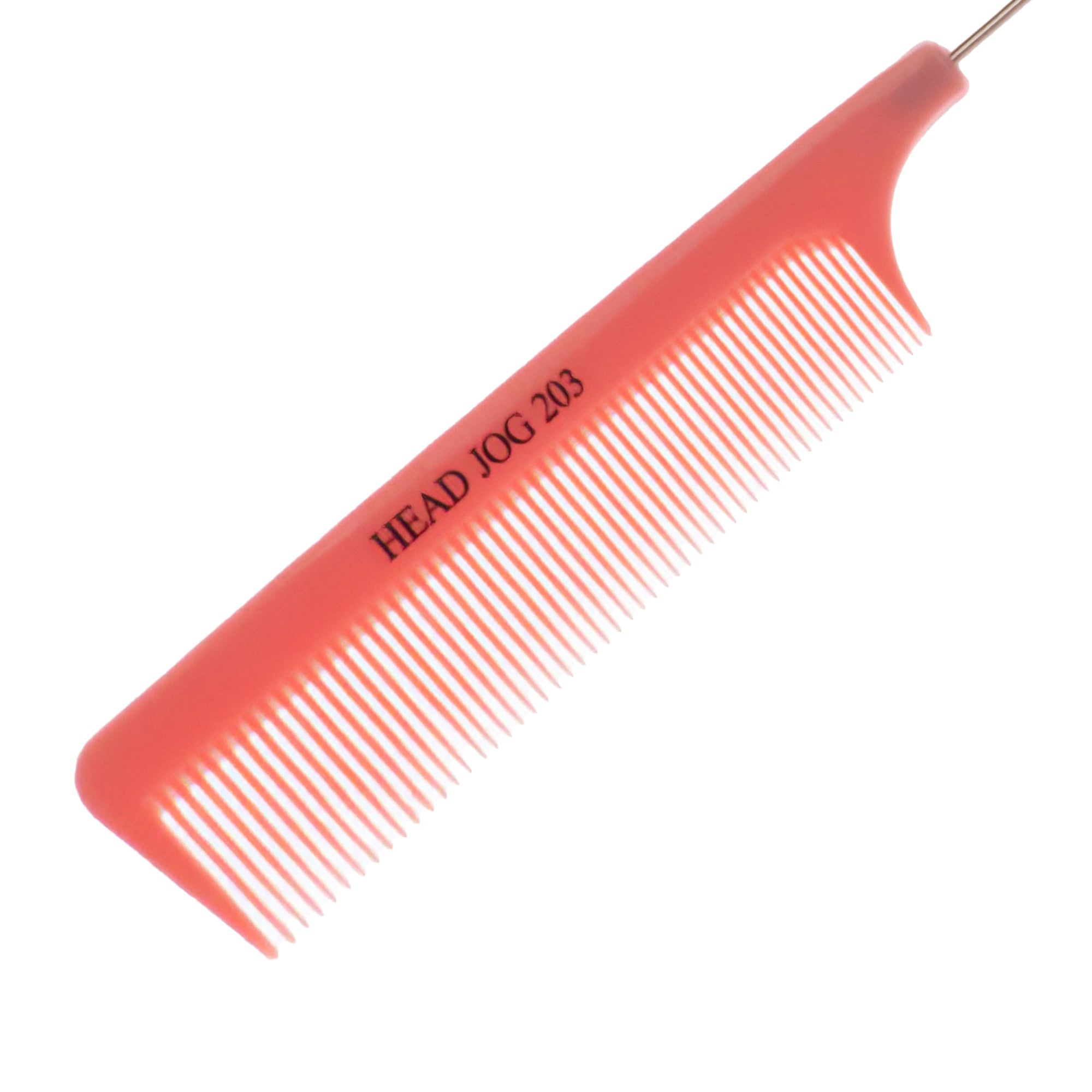 Head Jog - 203 Pin Tail Comb Pink 21cm