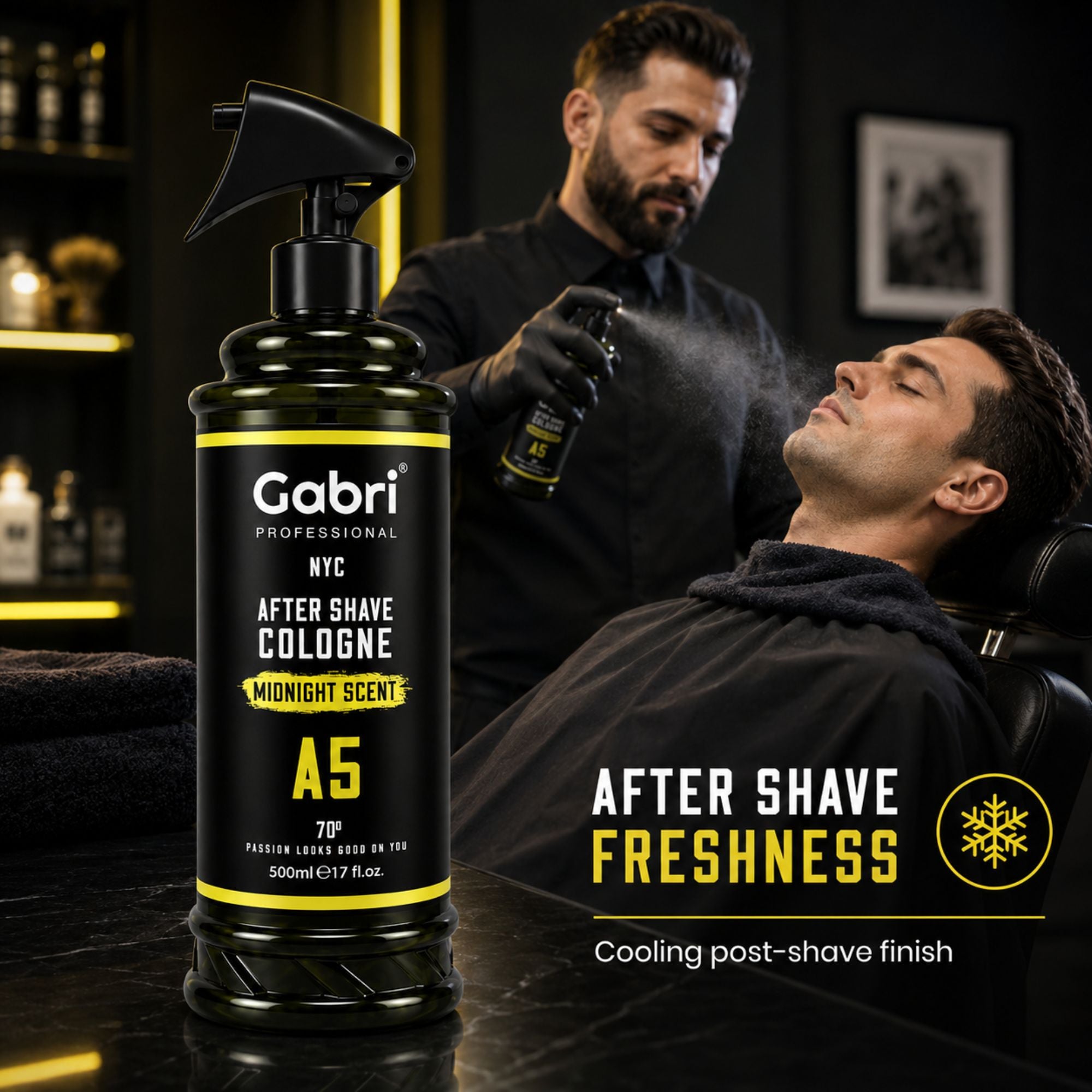 Gabri Professional - A5 After Shave Cologne Midnight Scent 500ml