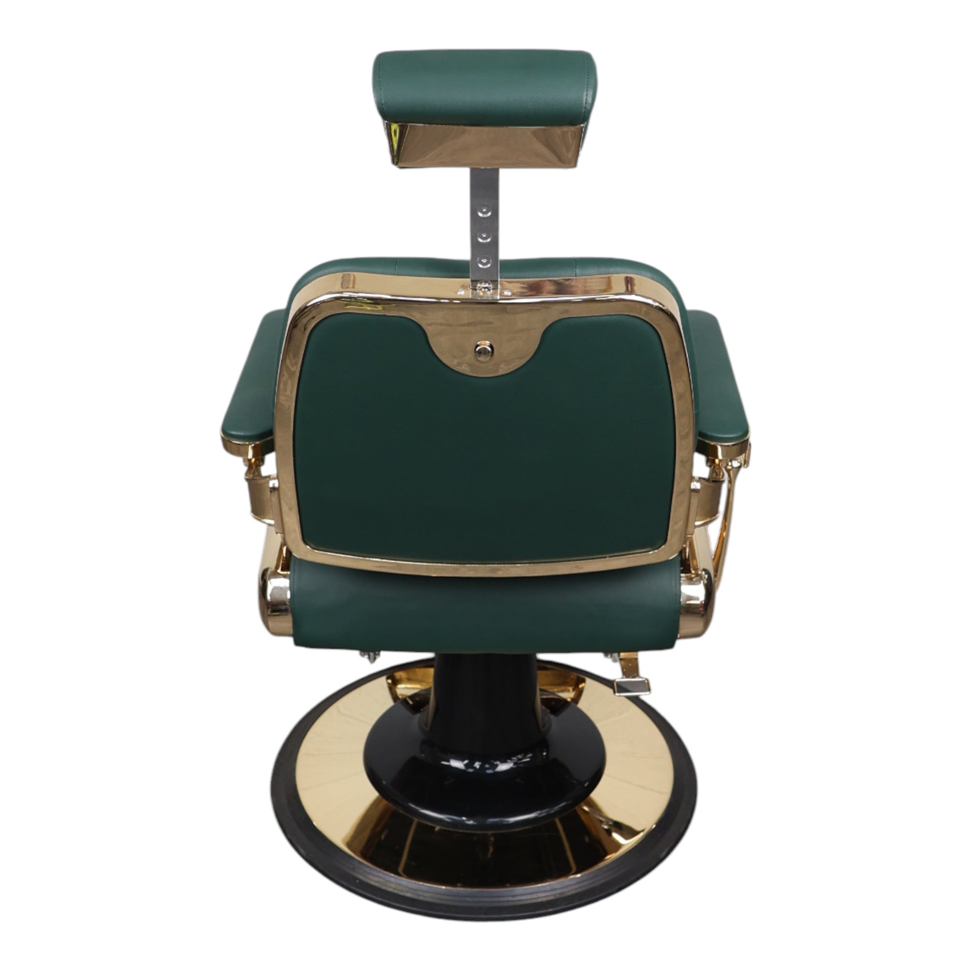 Barber Chair - Luxurious Belmont  Green & Gold Accents