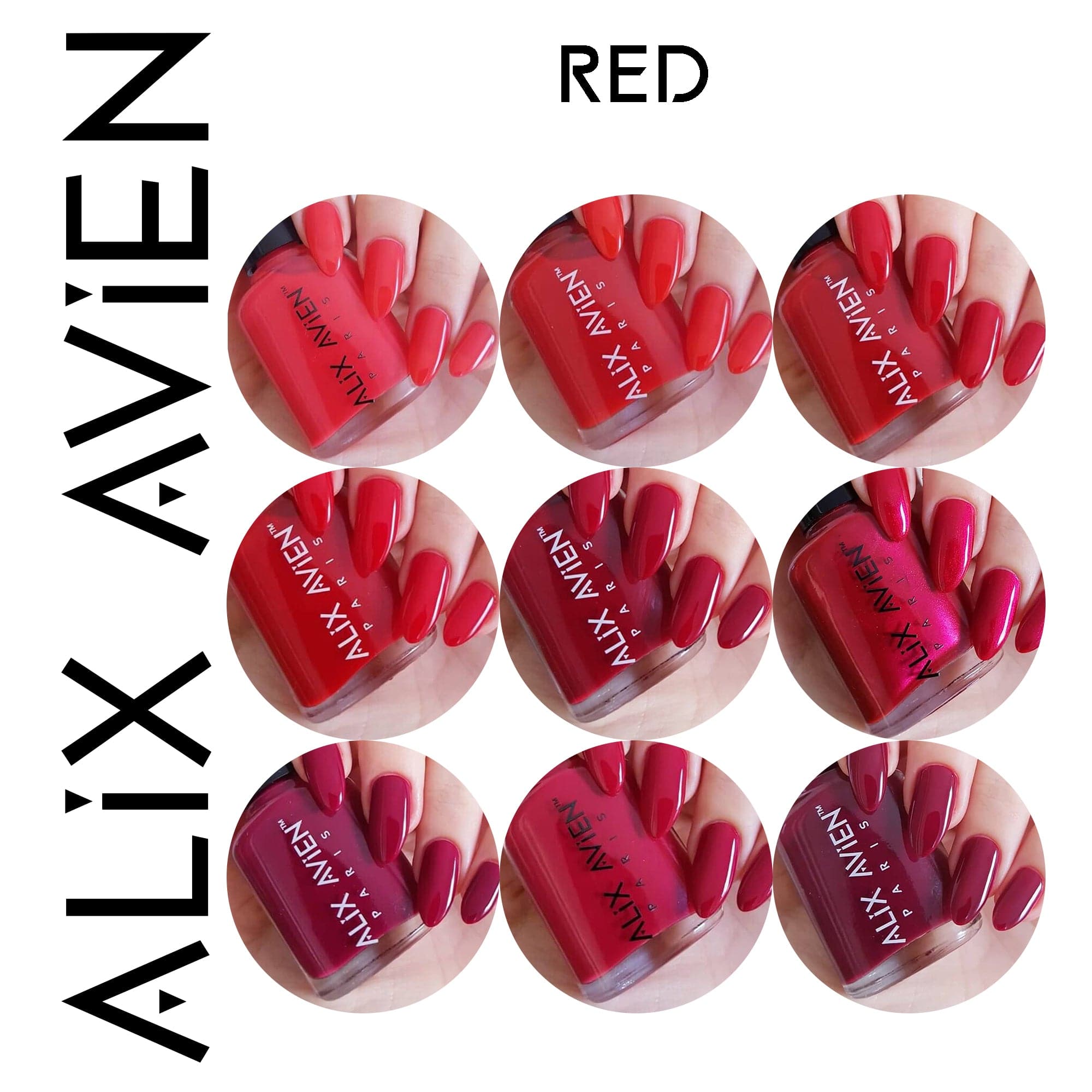 Alix Avien - Nail Polish No.106 (Royal Dark Red) - Eson Direct