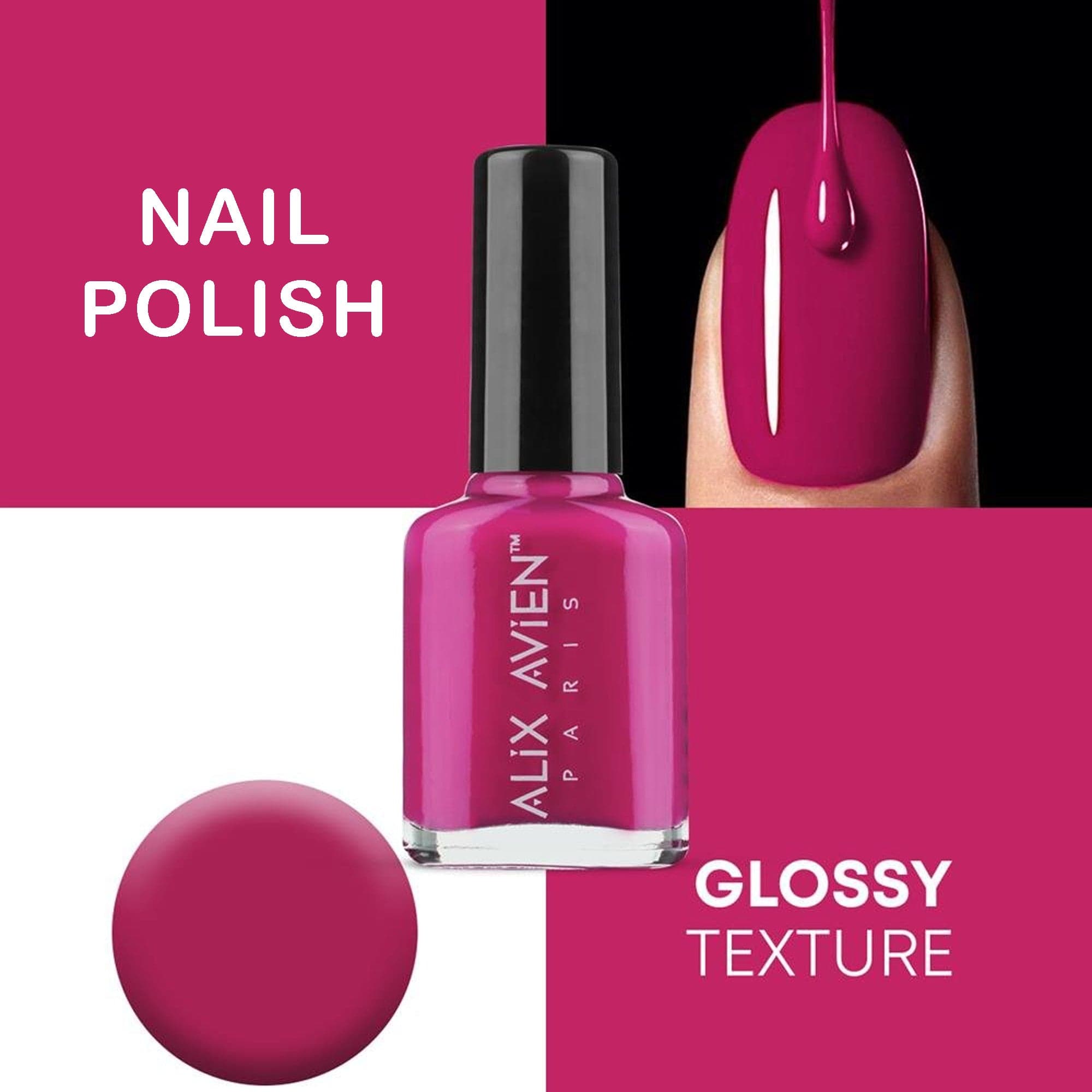 Alix Avien - Nail Polish No.18 (Hot Pink) - Eson Direct