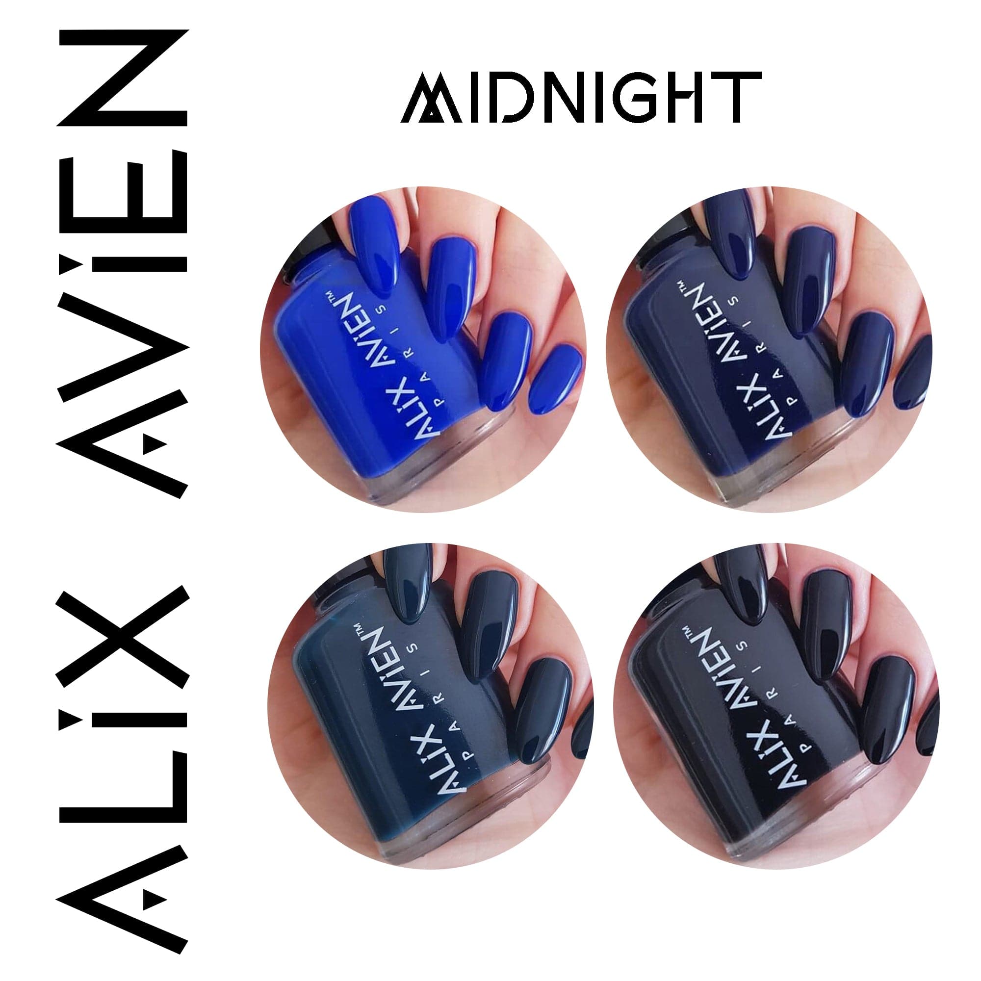 Alix Avien - Nail Polish No.25 (Midnight Blue) - Eson Direct