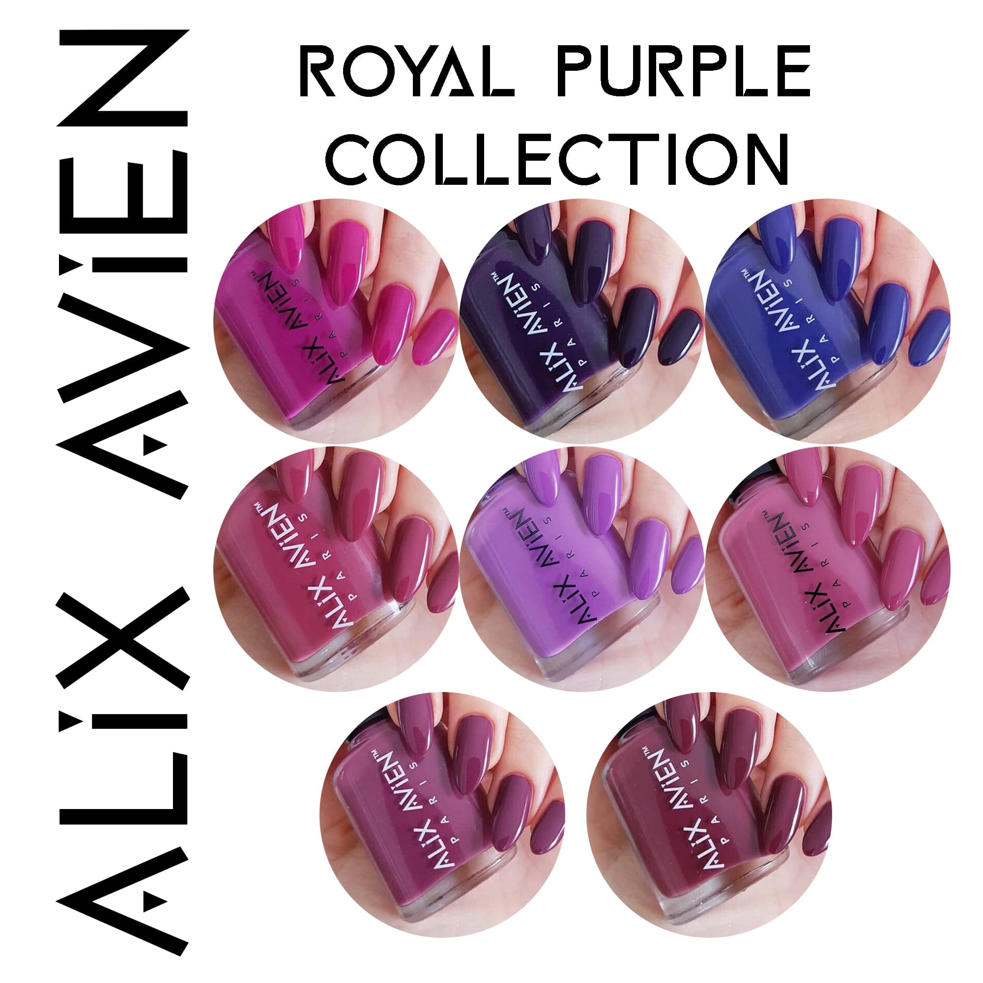 Alix Avien - Nail Polish No.76 (Perfectly Purple) - Eson Direct