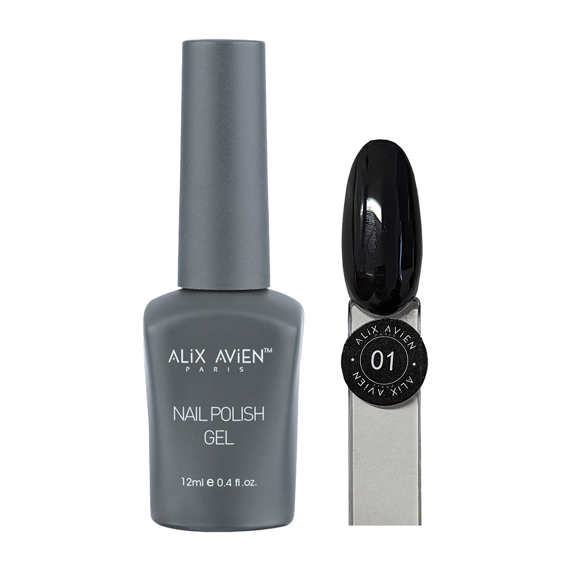 Alix Avien - Nail Polish Gel - No.01 (Black) - Eson Direct