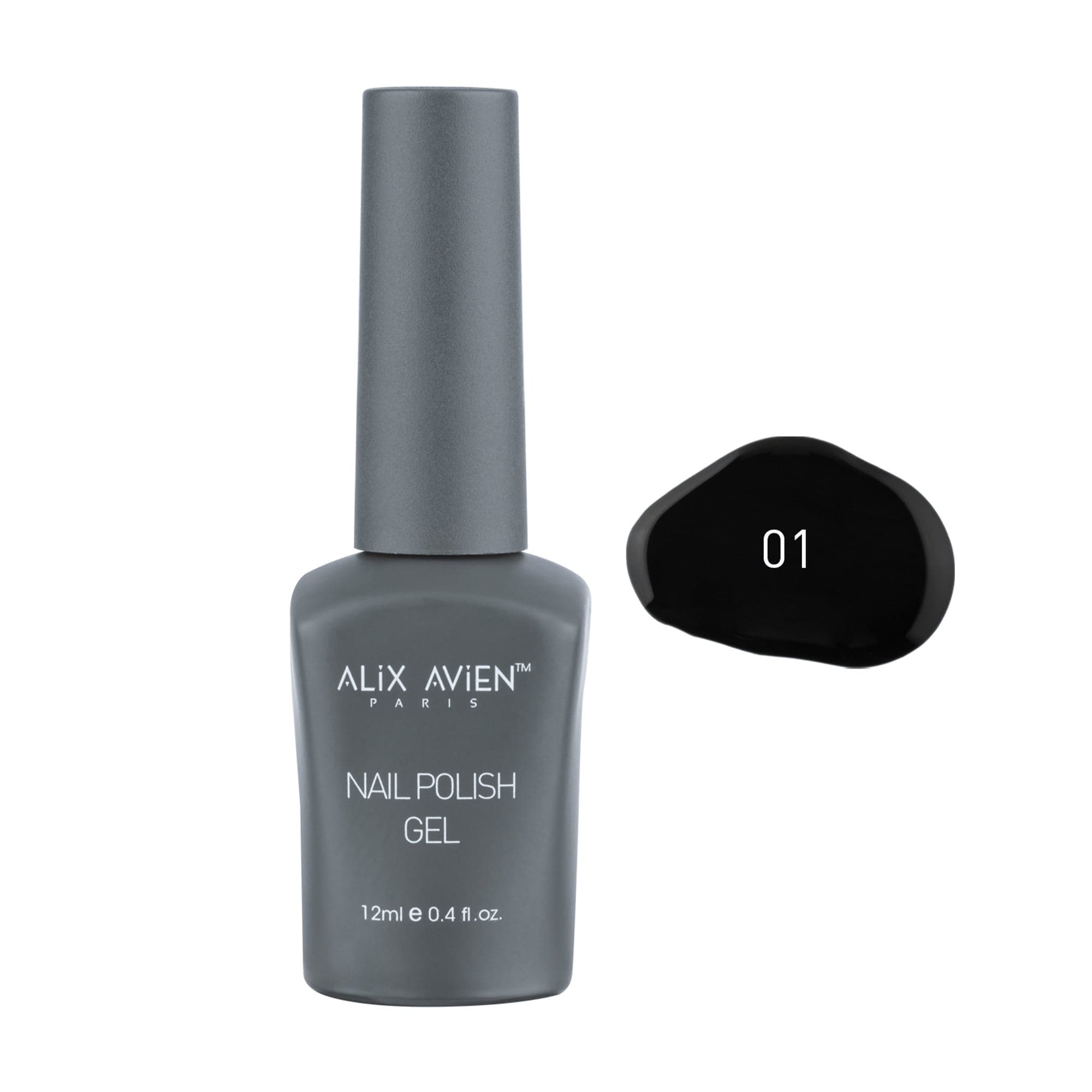 Alix Avien - Nail Polish Gel - No.01 (Black) - Eson Direct