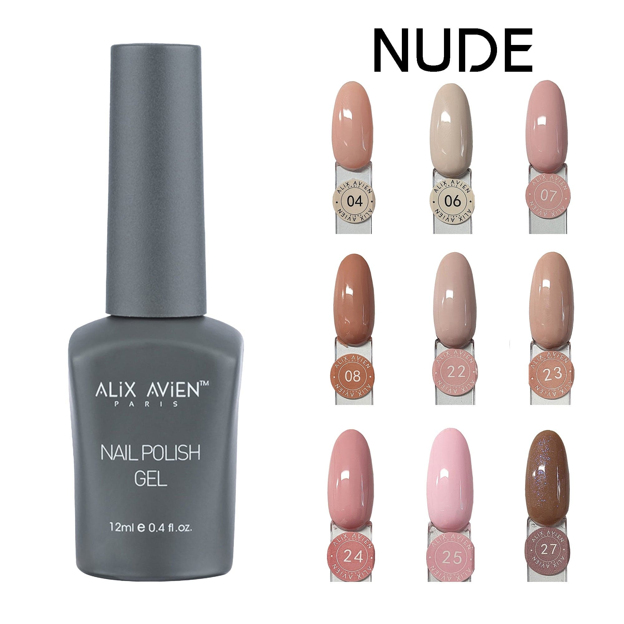 Alix Avien - Nail Polish Gel No.08 (Nude) - Eson Direct
