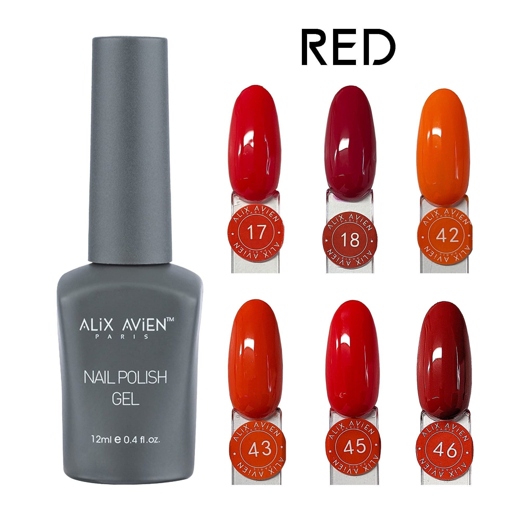 Alix Avien - Nail Polish Gel No.18 (Royal Red) - Eson Direct