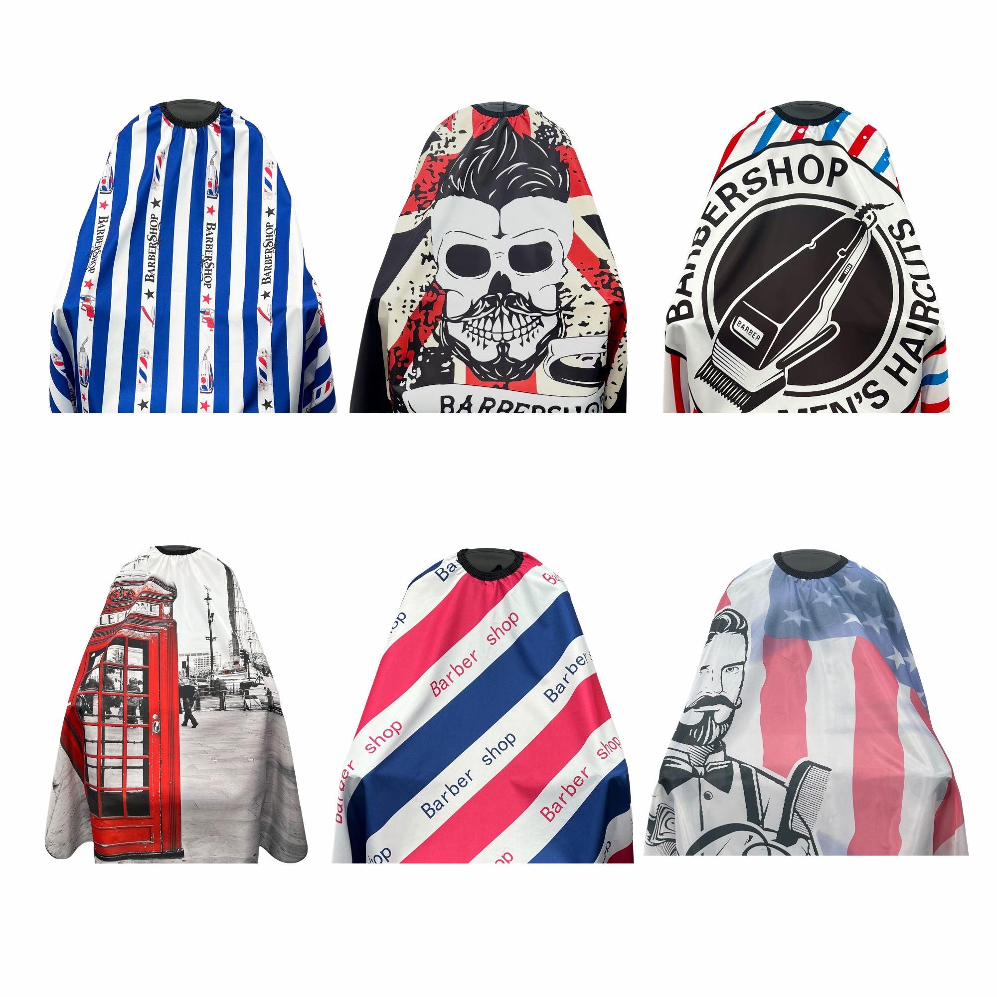 Gabri - Hair Cutting Capes & Gowns Blue & White Stripes