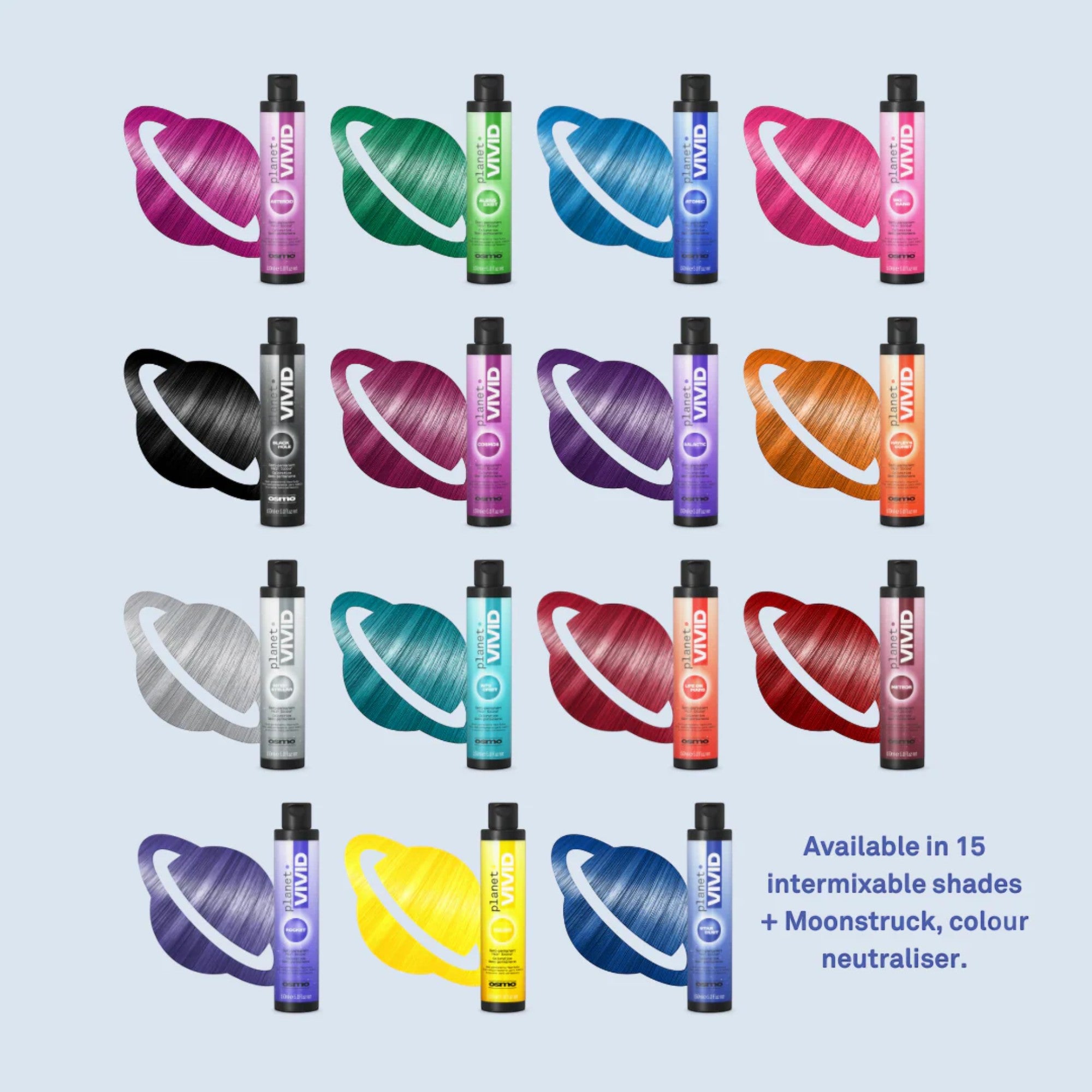 Osmo - Planet Vivid Semi-Permanent Hair Colour Atomic (Blue) 150ml