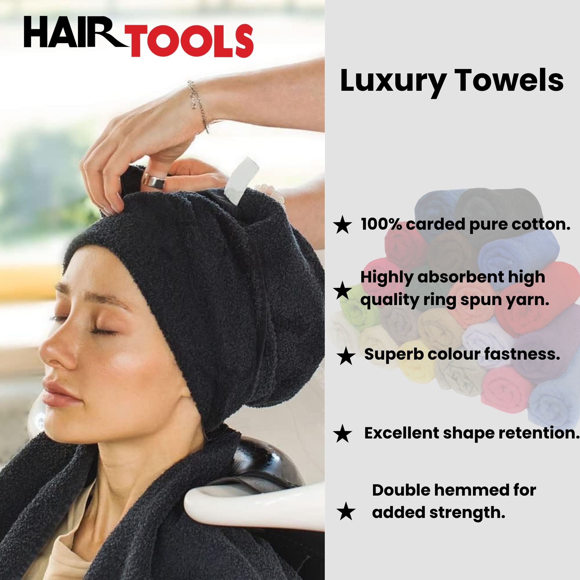 Hair Tools - Luxury Buttercup Towels 50cm x 85cm 12 Pack