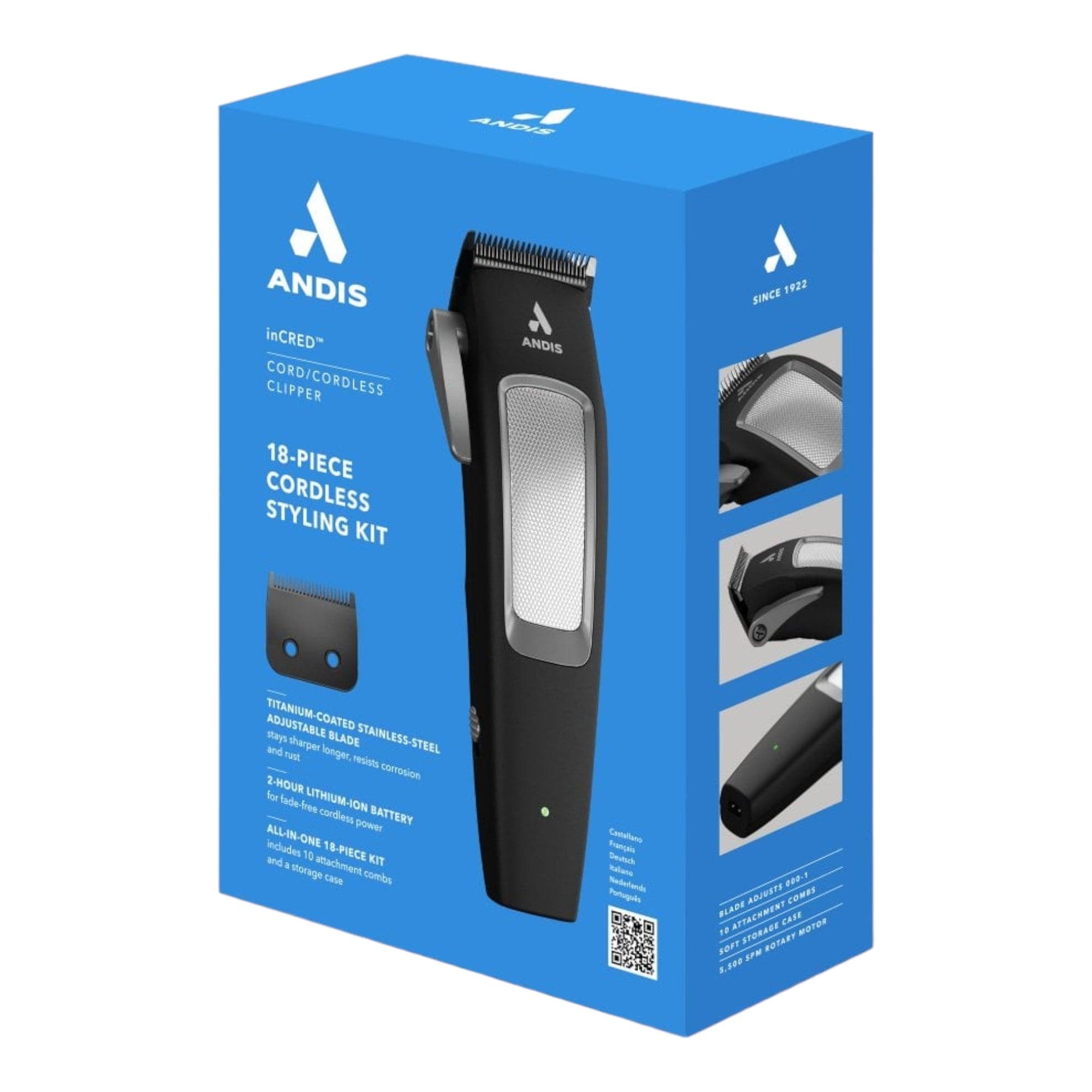 Andis - inCRED Lithium-ion Cordless Clipper CLC-4 560585