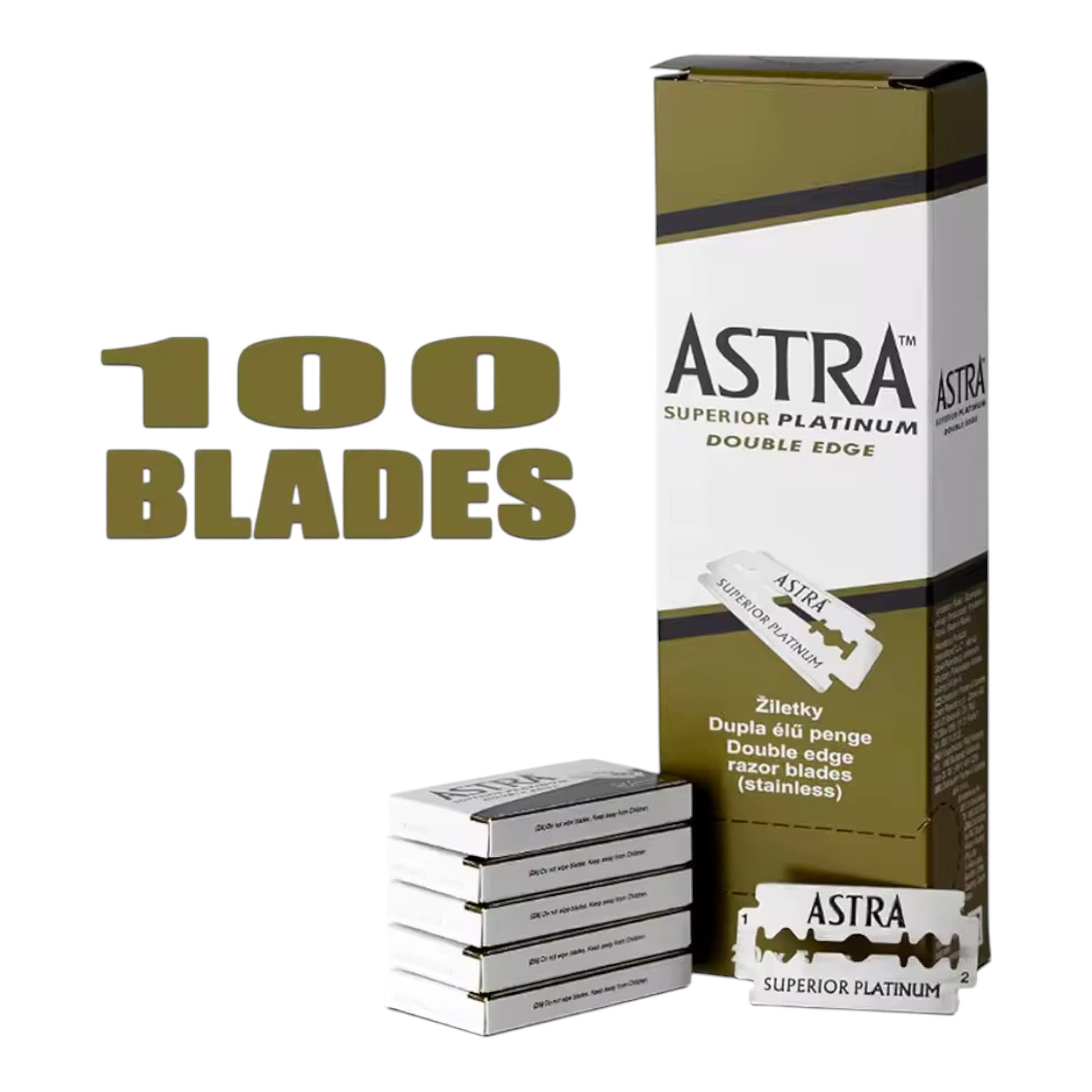 Astra - Superior Platinum Double Edge Razor Blades 20x5pcs