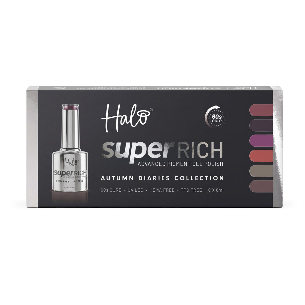 Halo - Gel Polish Super Rich The Autumn Diaries Collection 6x8ml