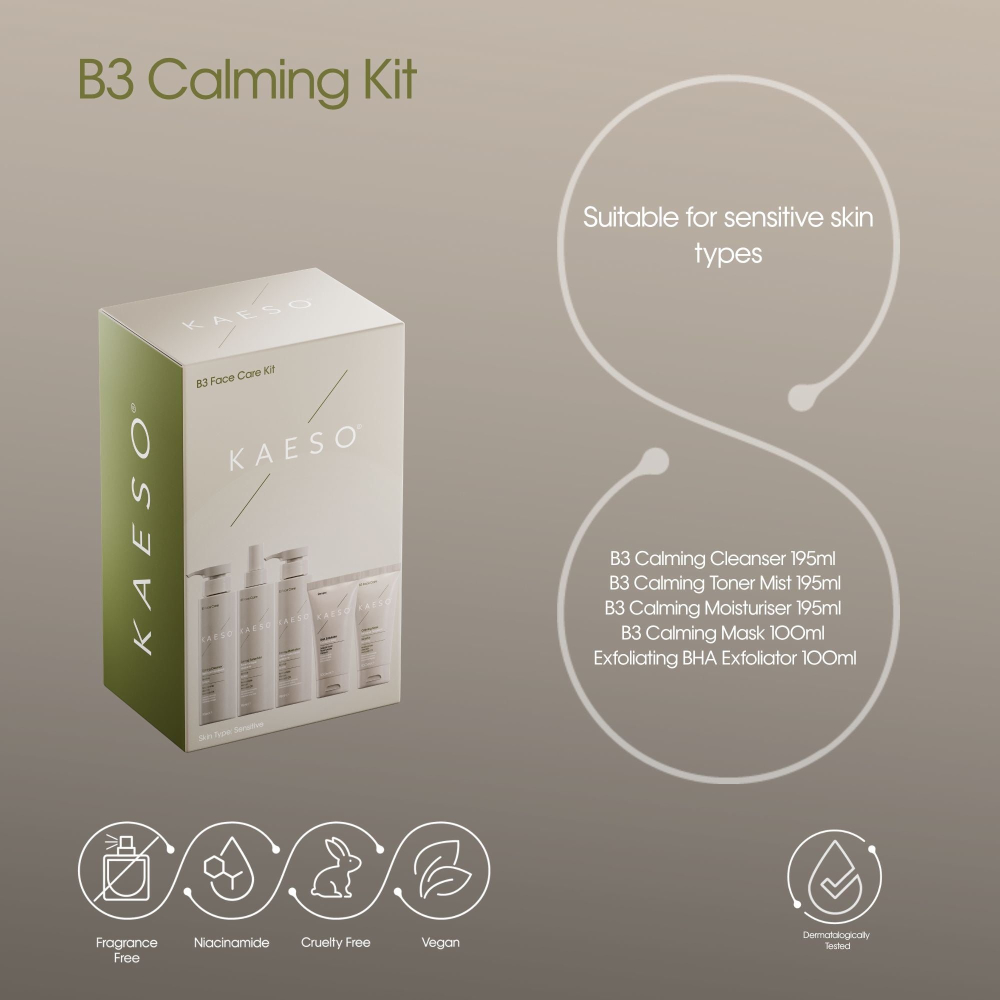 Kaeso - B3 Calming Face Care Kit