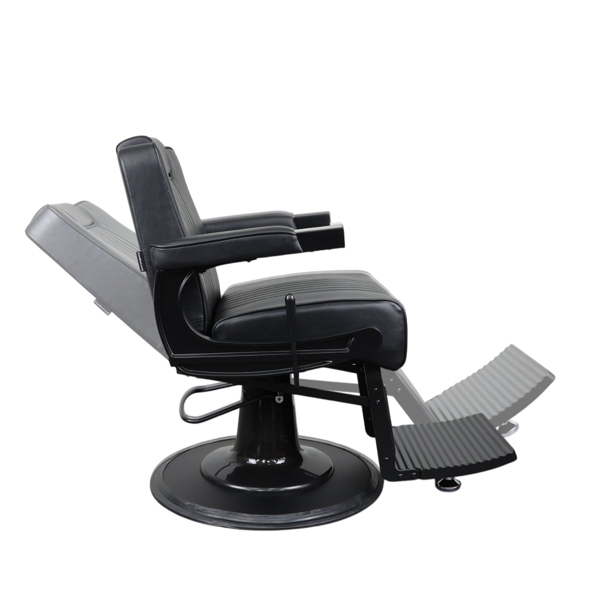 Barber Chair - Retro Black & Matte Black Accents