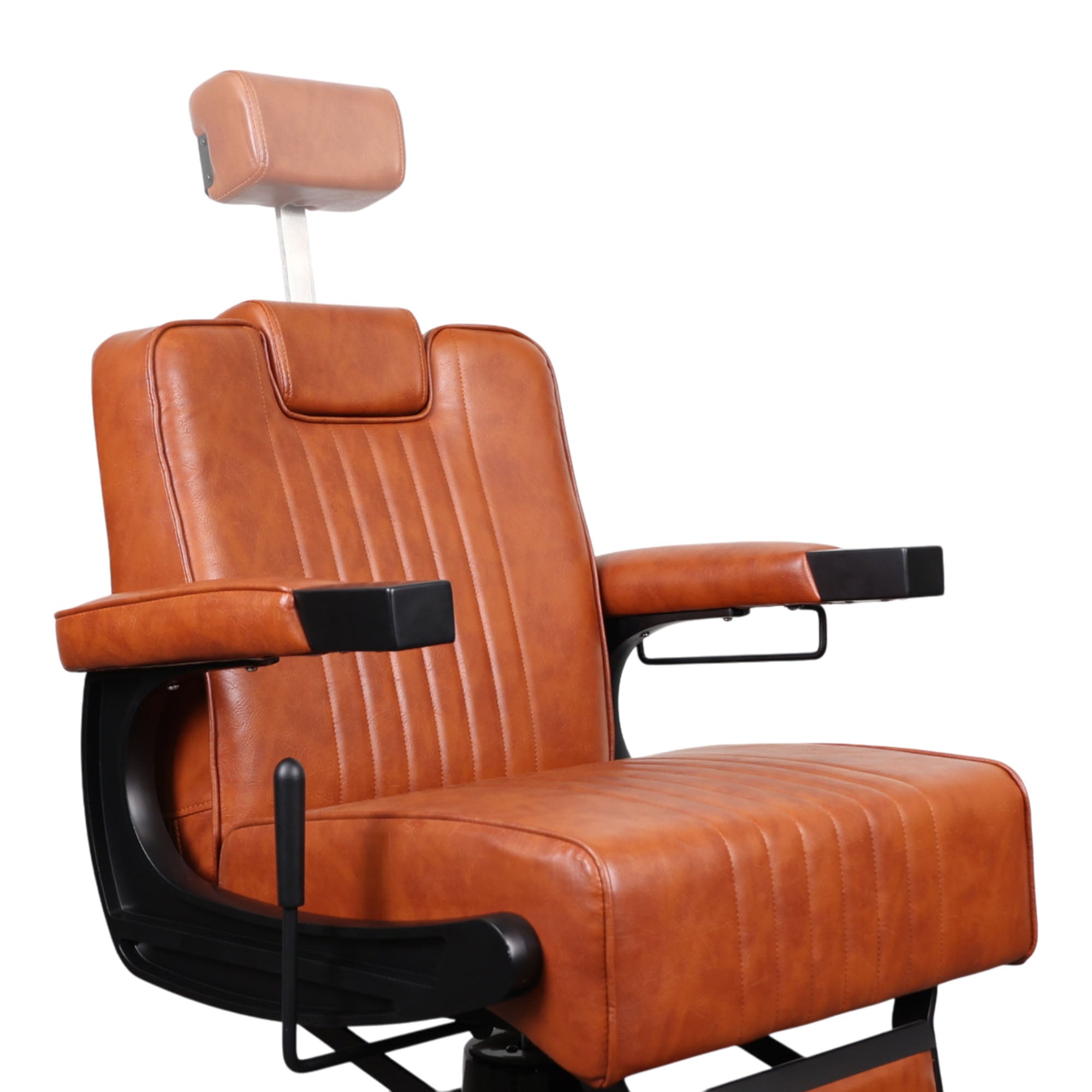 Barber Chair - Retro Camel & Black Accents