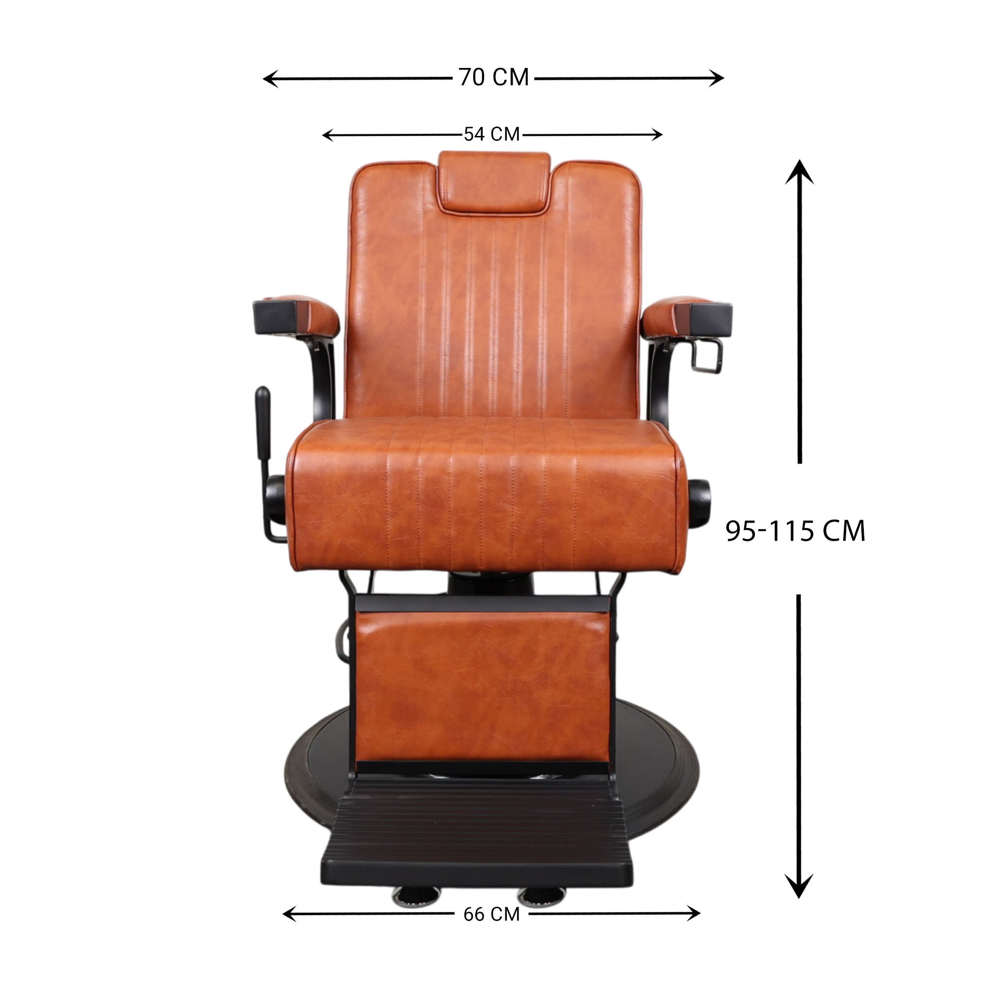 Barber Chair - Retro Camel & Black Accents