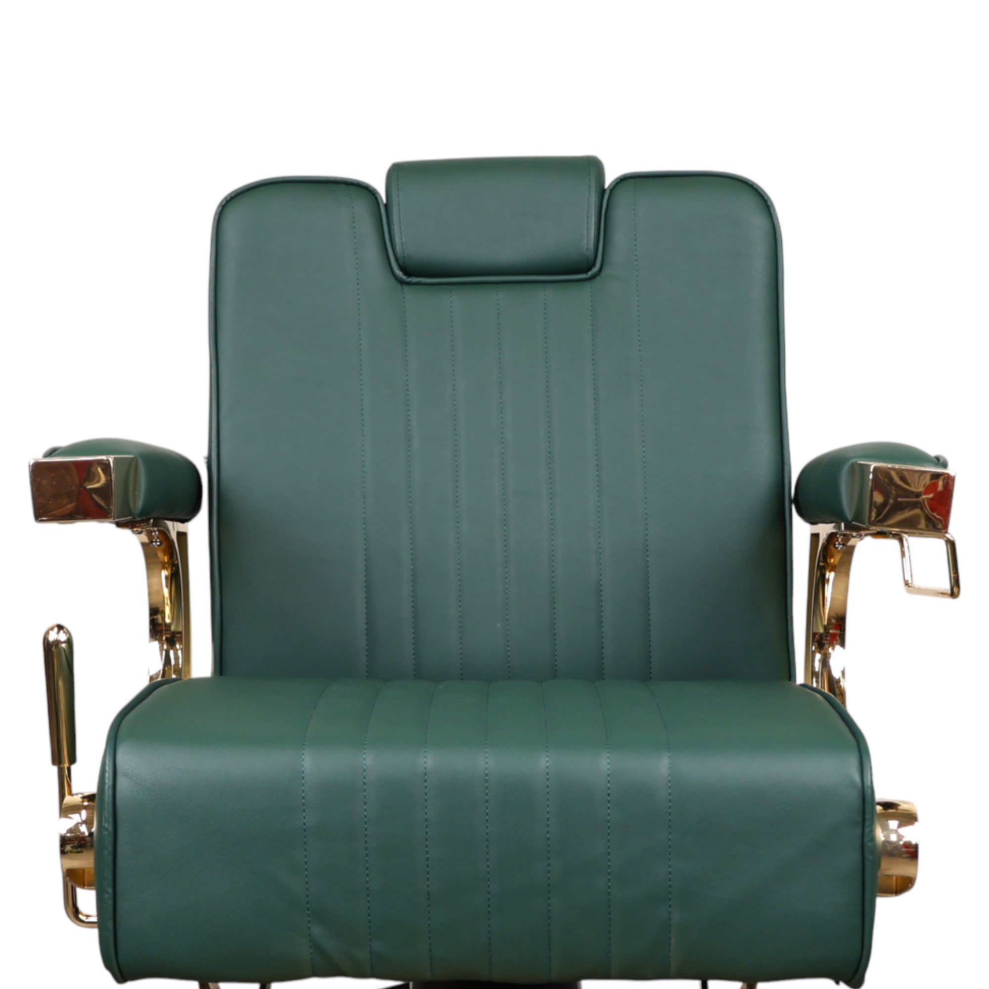 Barber Chair - Retro Green & Gold Accents