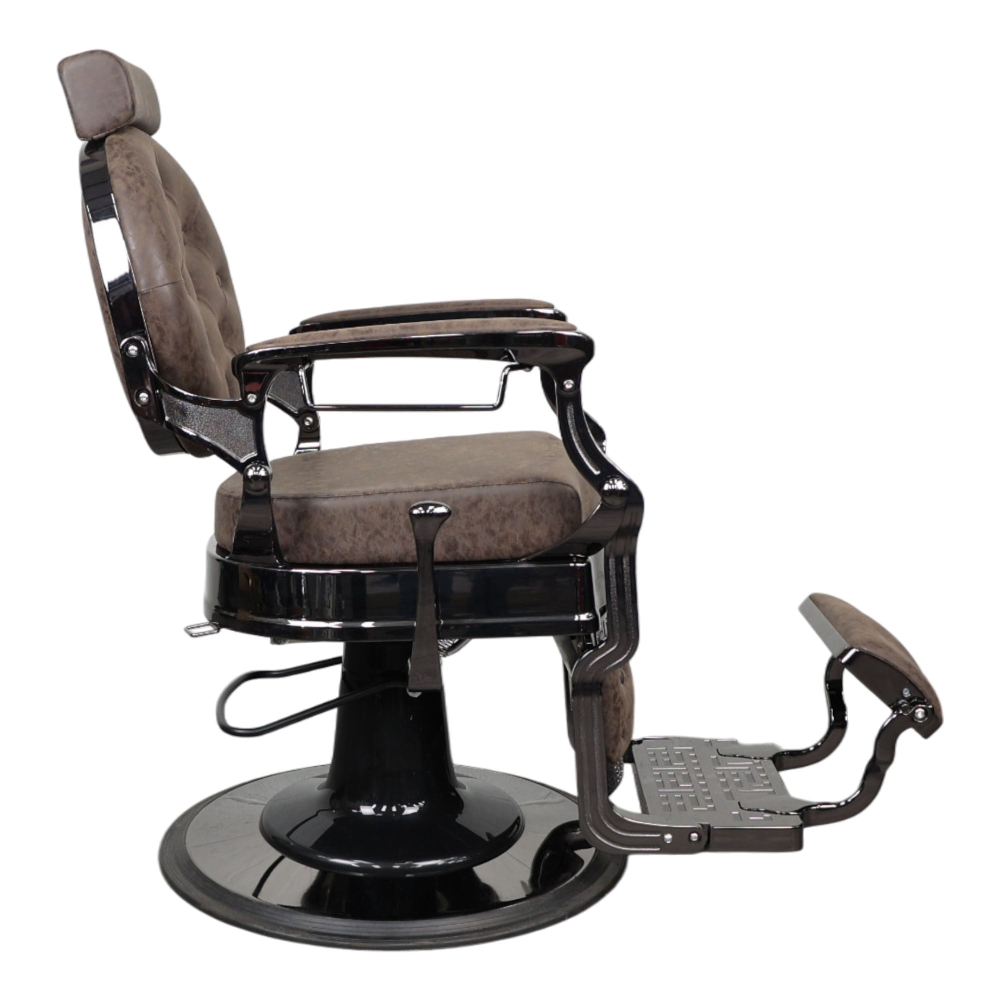 Barber Chair - Vintage Style Brown & Black Accents