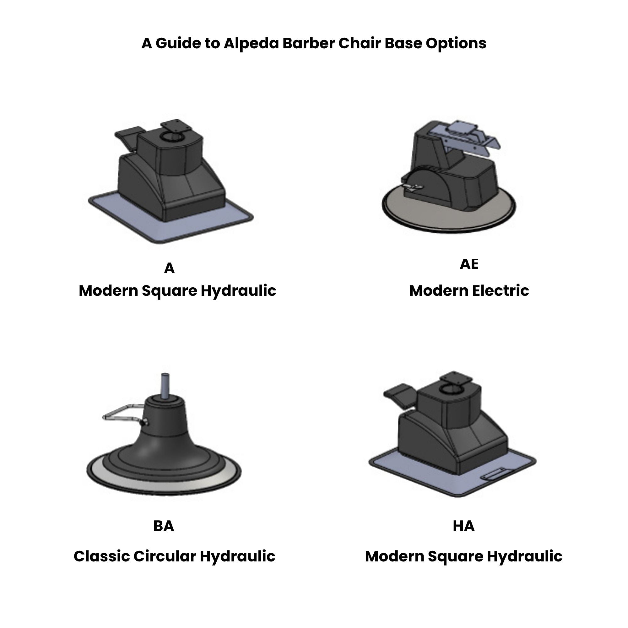 Alpeda - Spy Classic Barber Chair (Gold Finish)