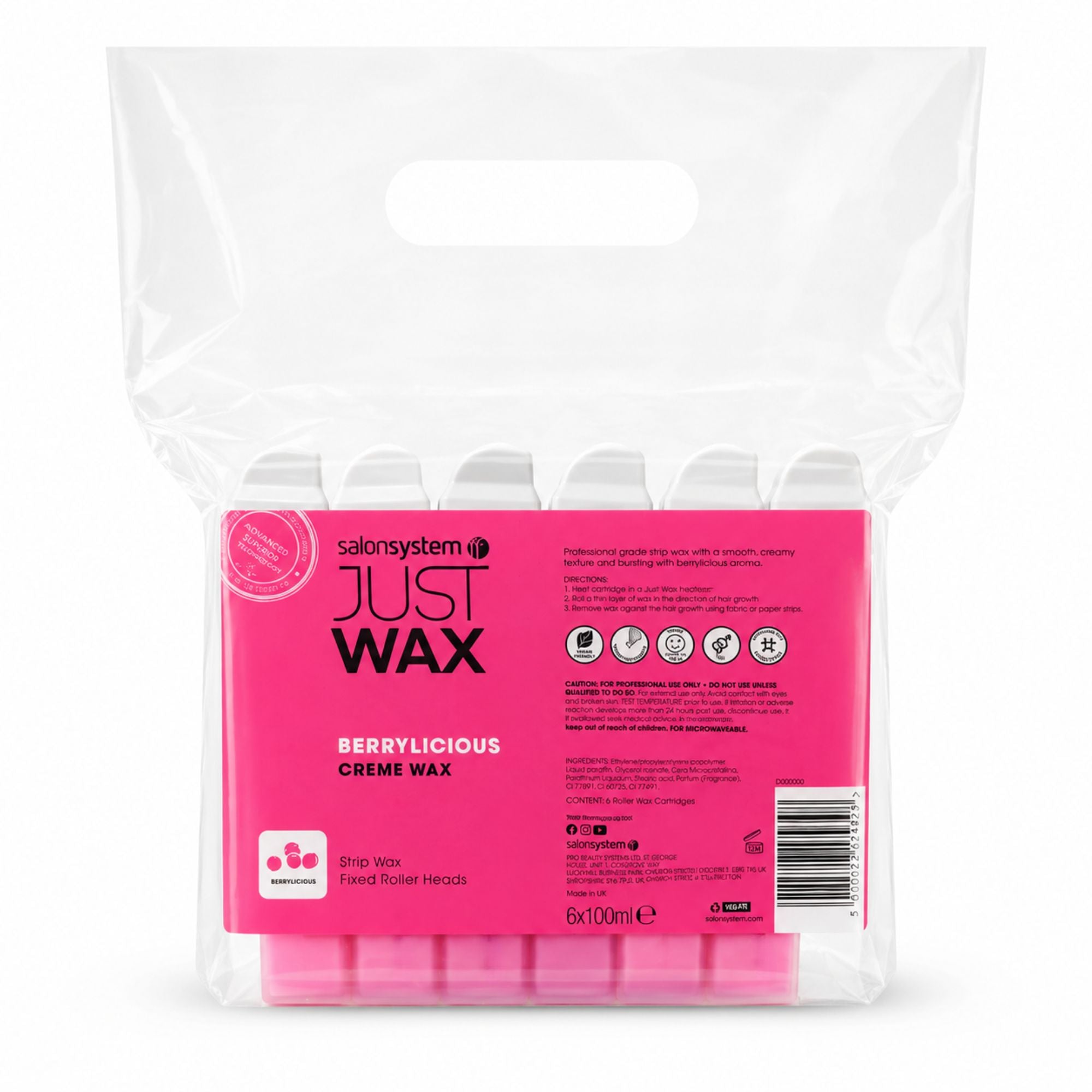 Salon System - Berrylicious Roller Wax 6 x 100ml