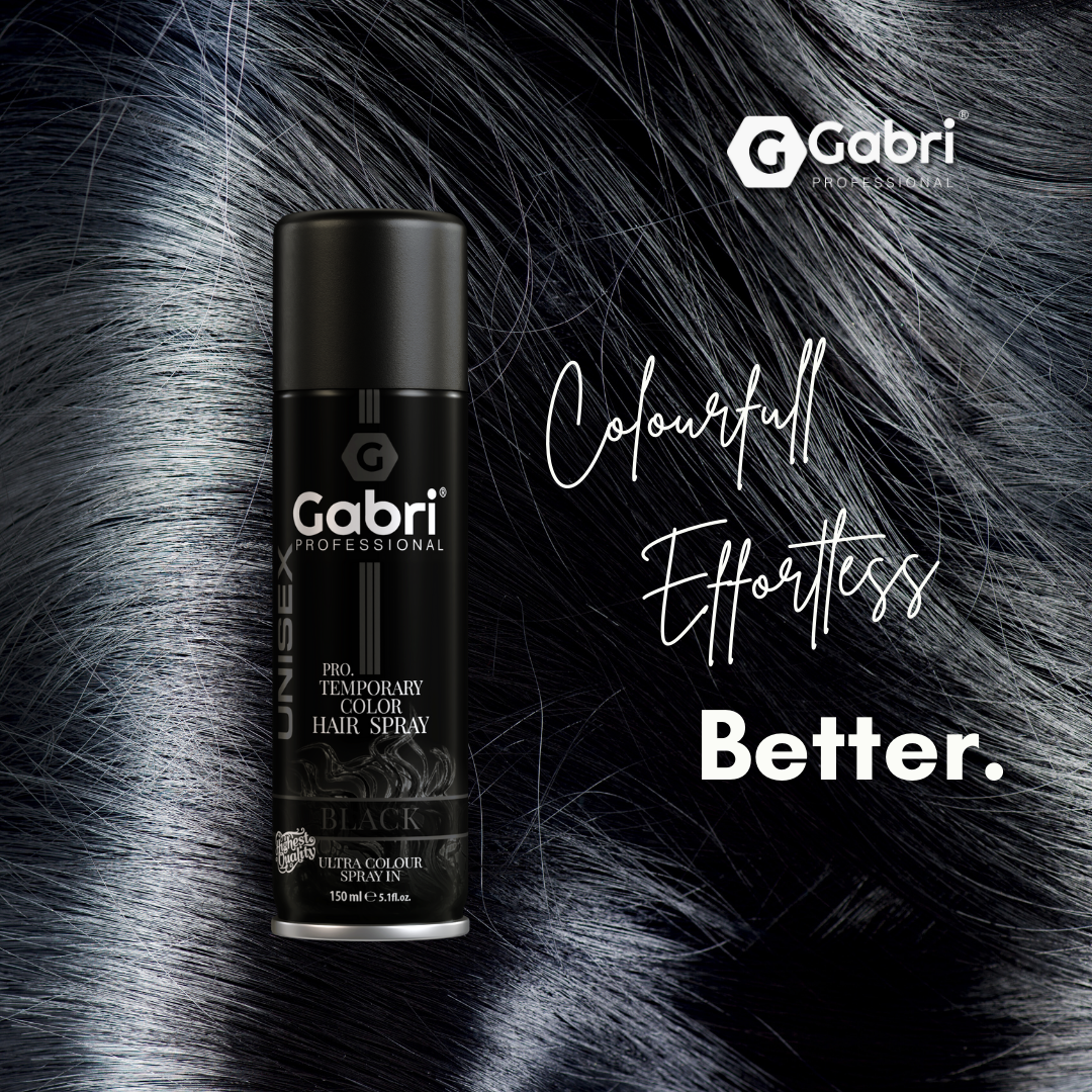 Gabri Professional - Pro Temporary Hair Colour Shimmer Spray Black 150ml