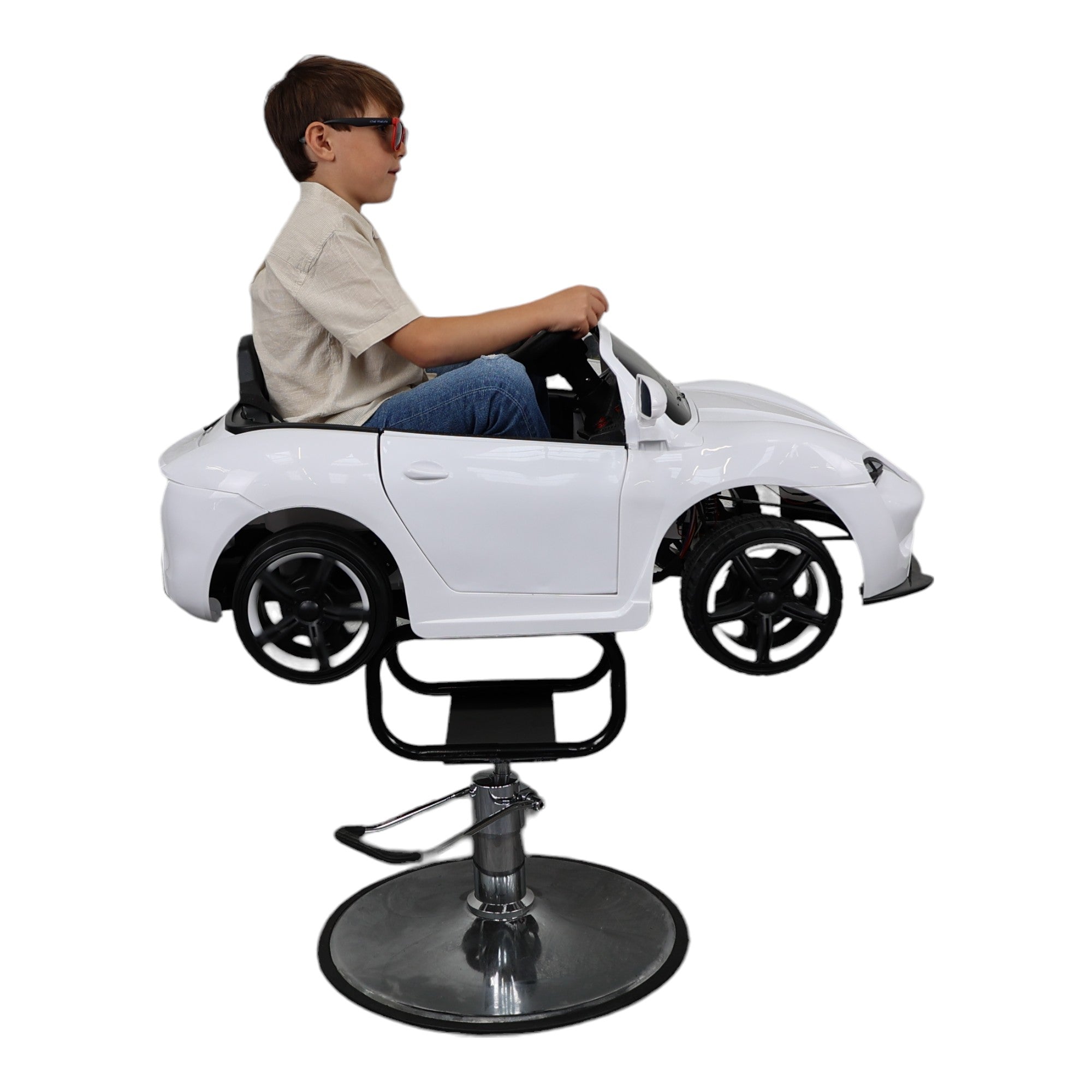 Child Barber Chairs - Porsche Cayenne White